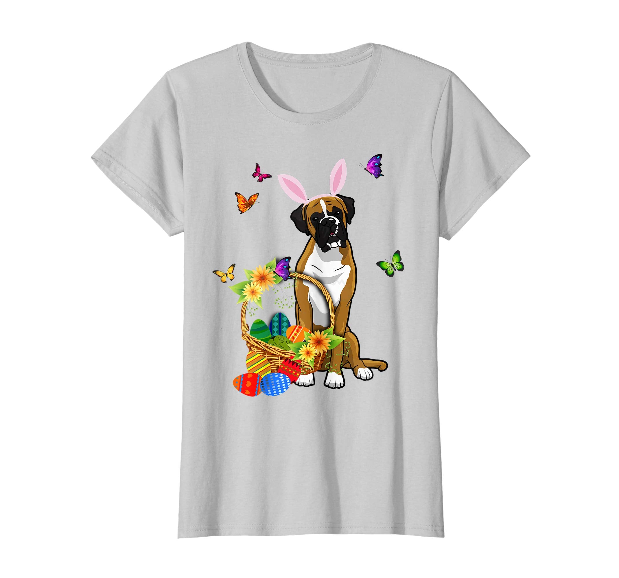Boxer Bunny Hat Rabbit Easter Eggs Shirt
