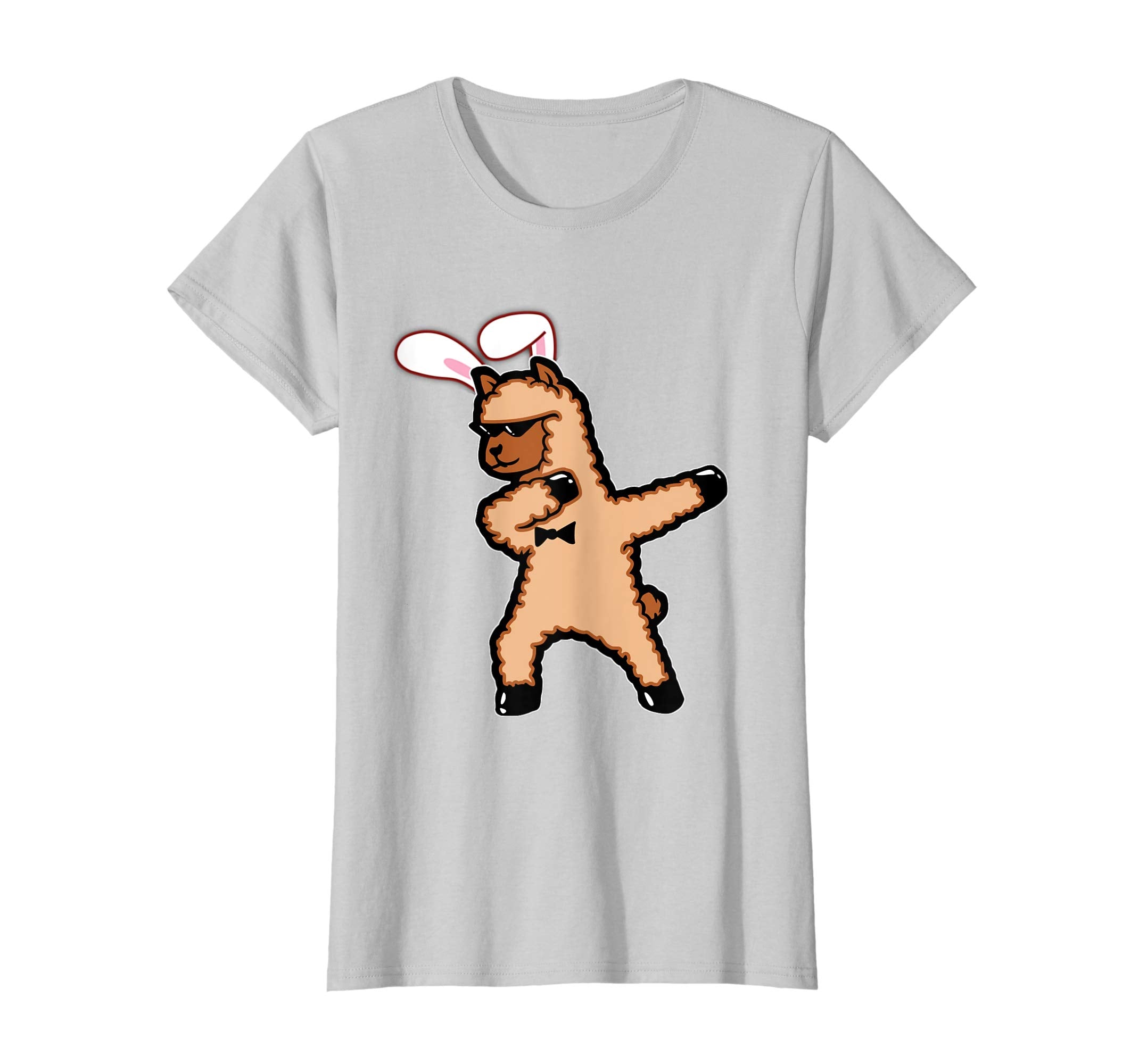 Easter Bunny Dabbing Llama Tshirt Rabbit Ears Animal Gift