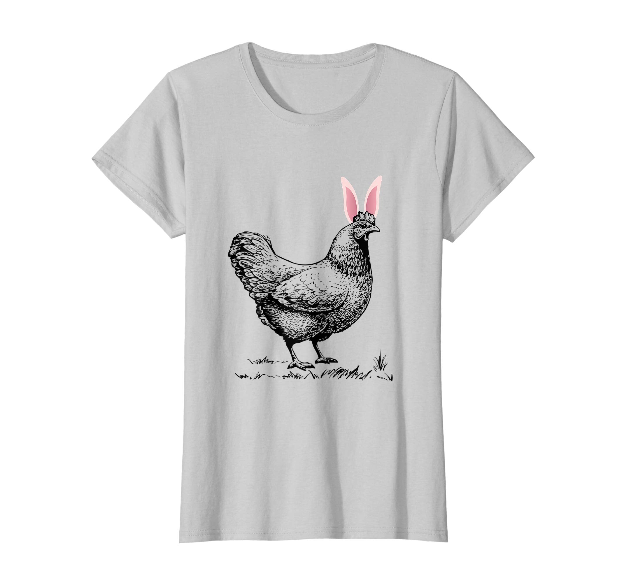 Chicken Hen Easter Bunny Rabbit Ears Funny T-Shirt Tee