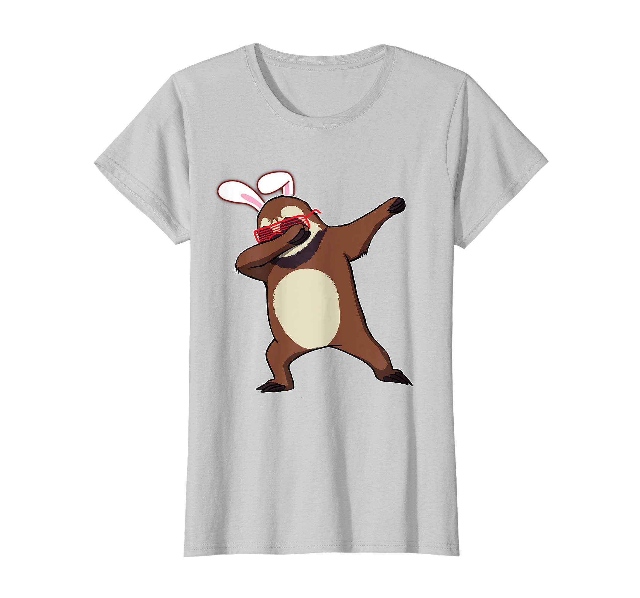 Easter Bunny Dabbing Sloth Tshirt Rabbit Ears Animal Gift