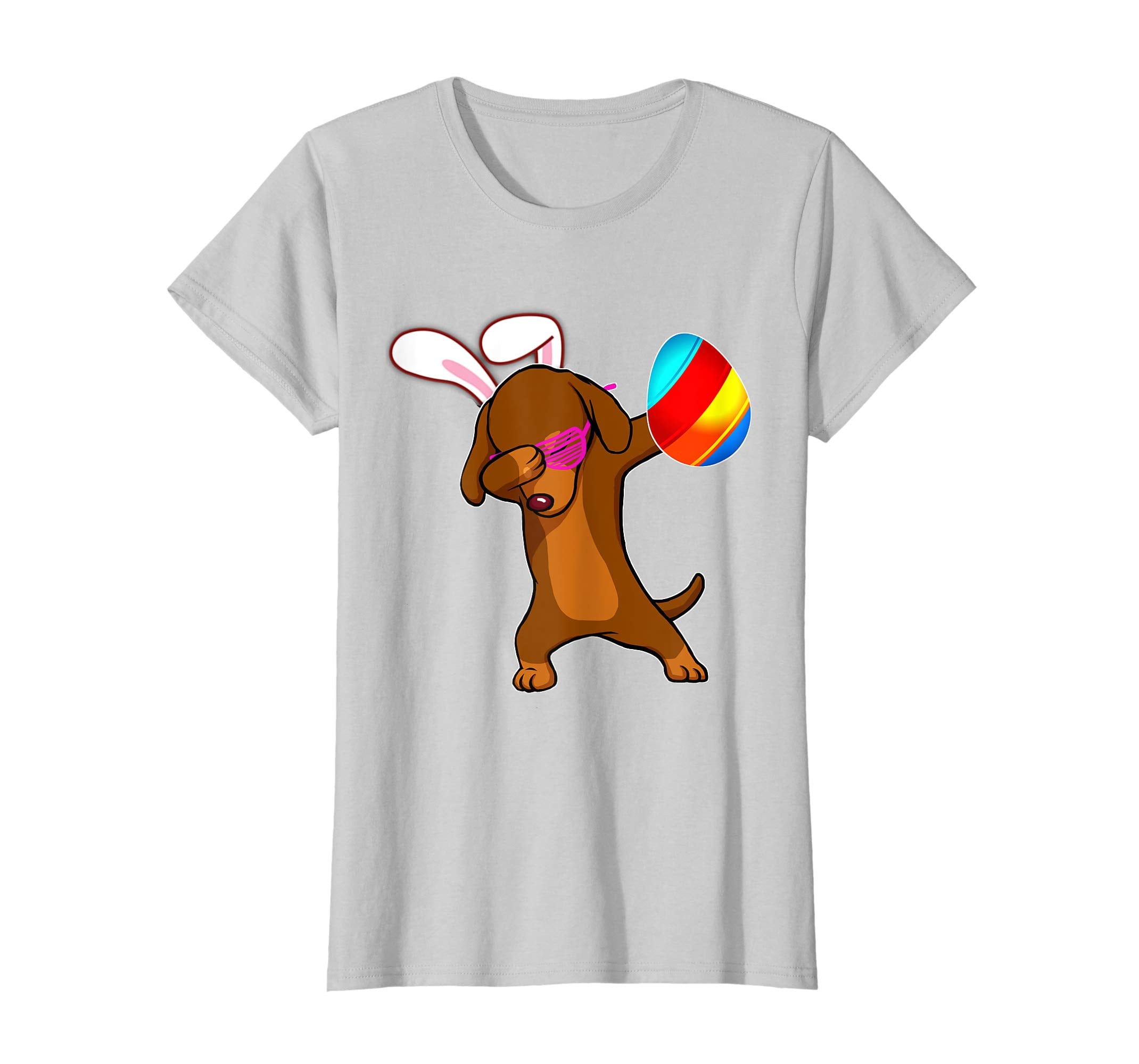 Easter Bunny Dabbing Dachshund Dog Tshirt Egg Ears Gift