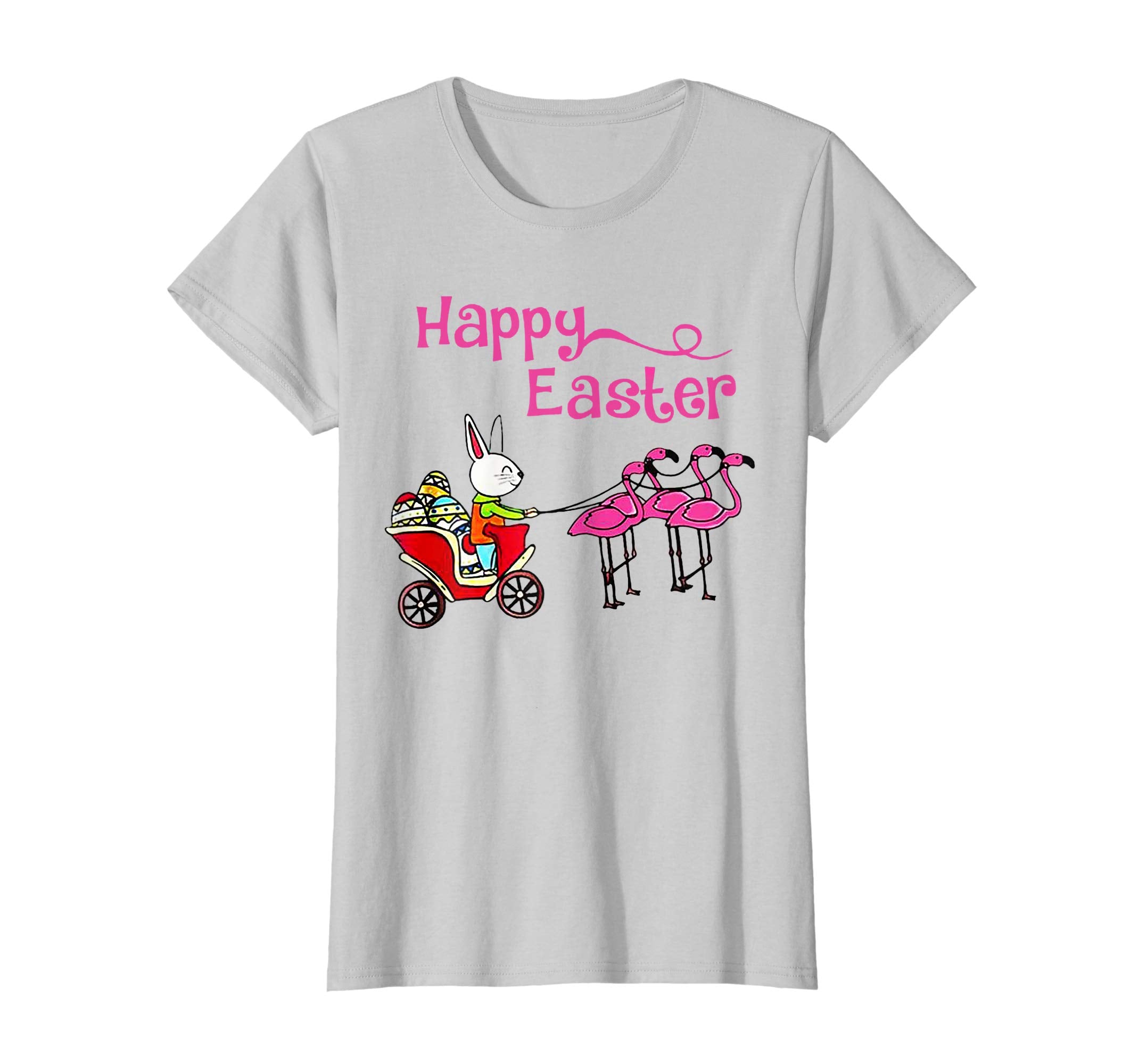Crazy Rabbit With Easter Eggs Tee Flamingo Tee shirt