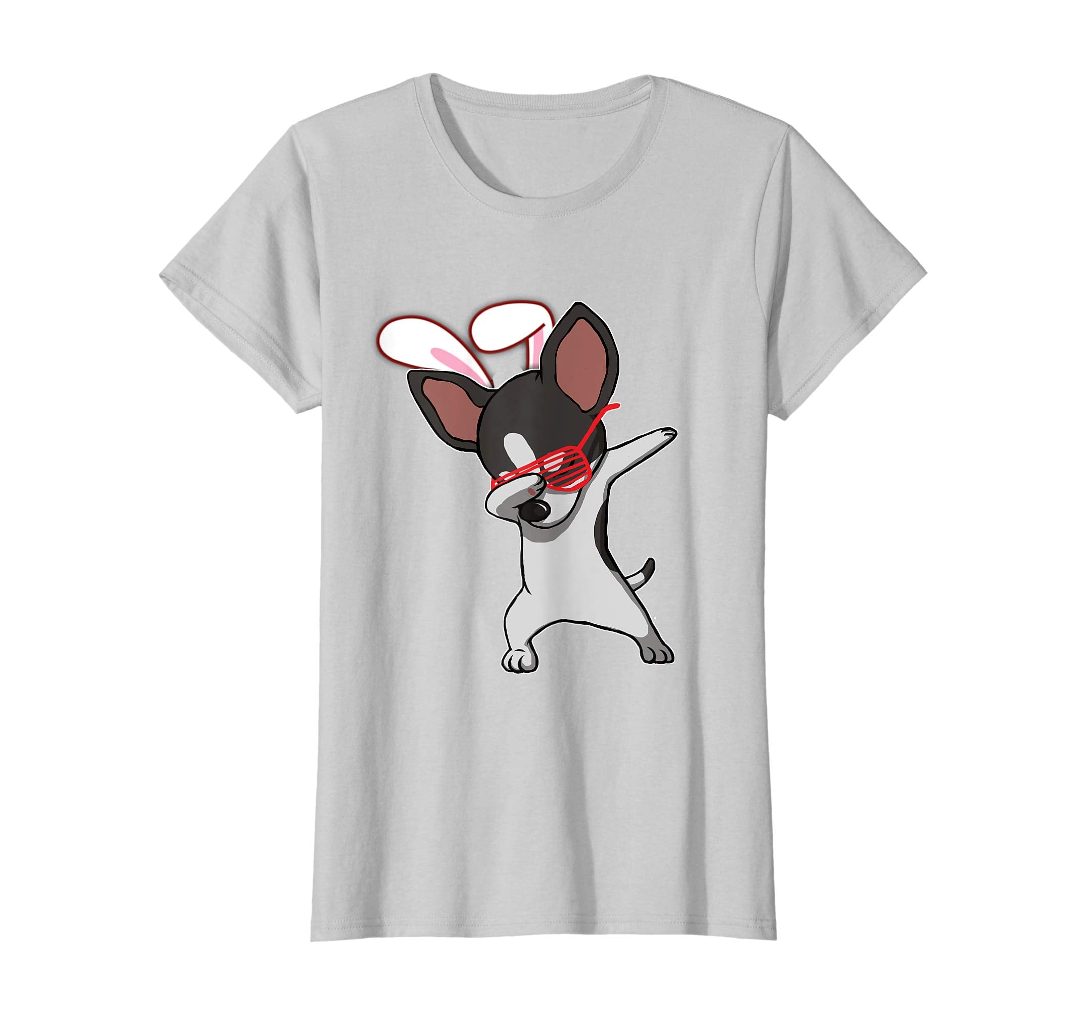 Easter Bunny Dabbing Chihuahua Dog Tshirt Rabbit Ears Gift