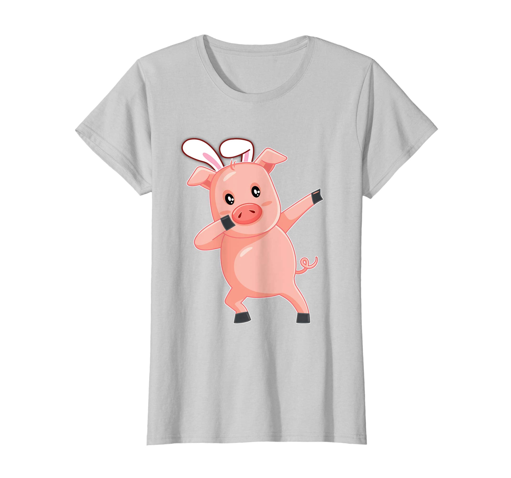 Easter Bunny Dabbing Pig Hog Tshirt Rabbit Ears Animal Gift