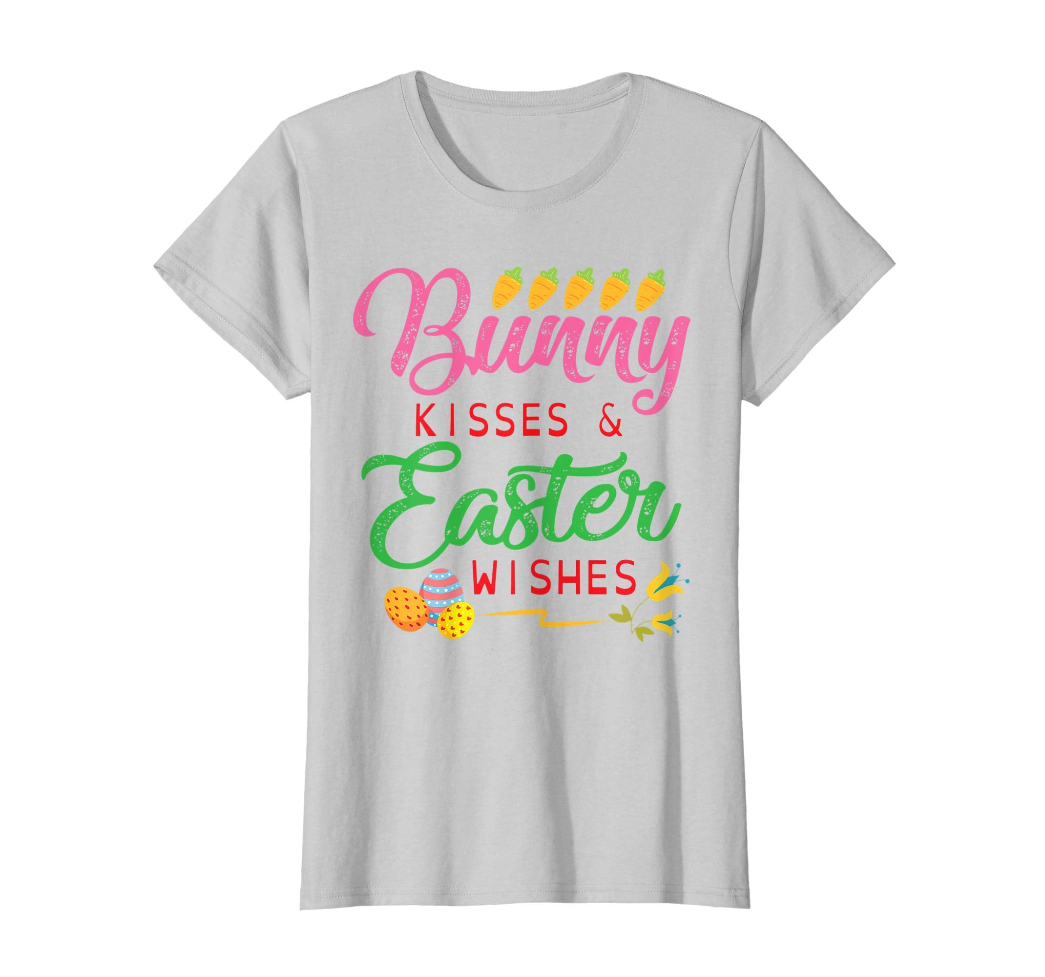 Carrot Easter Eggs Bunny Kisses &amp; Easter Wishes Flower Shirt