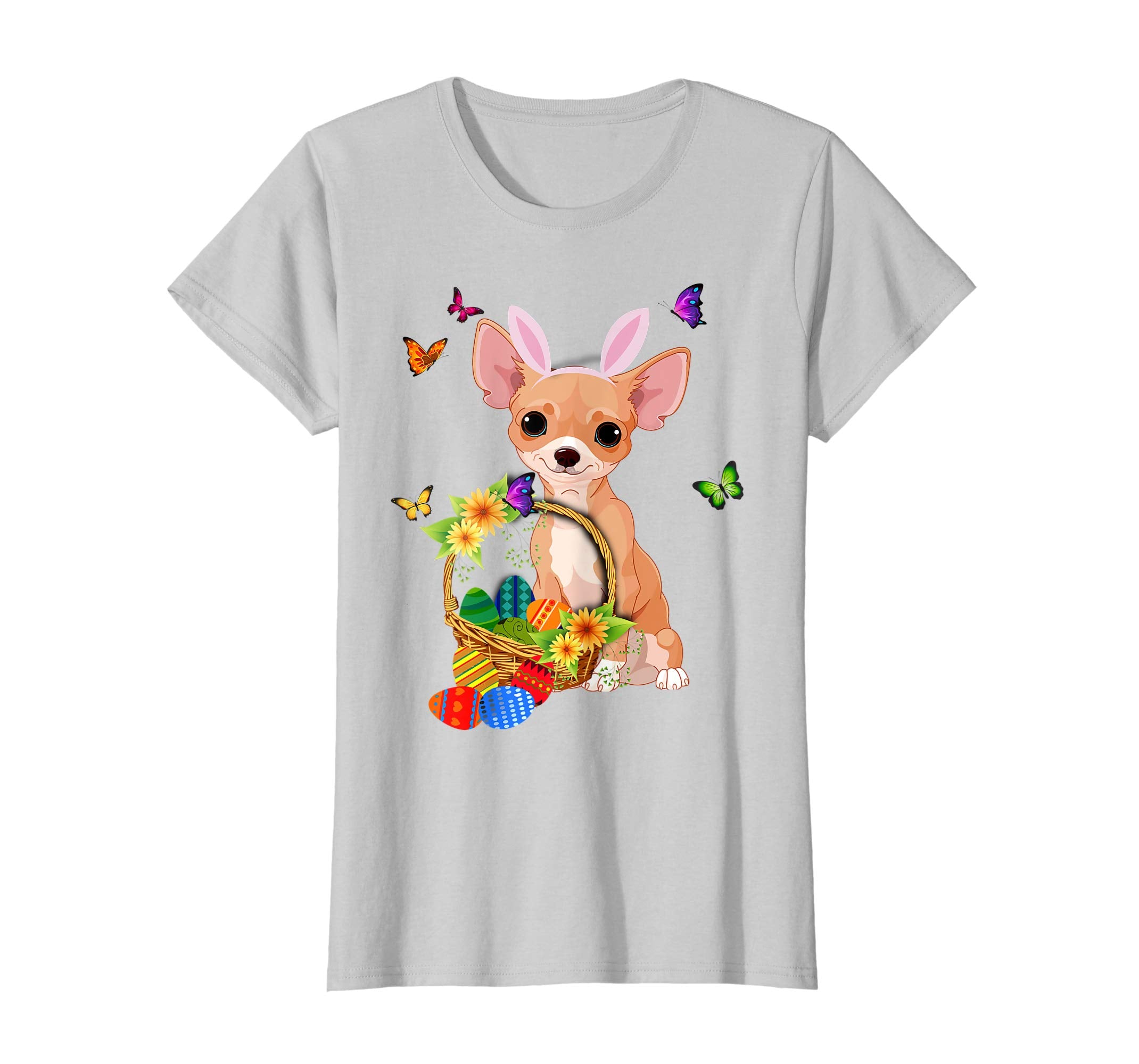 Chihuahua Bunny Hat Rabbit Easter Eggs Shirt