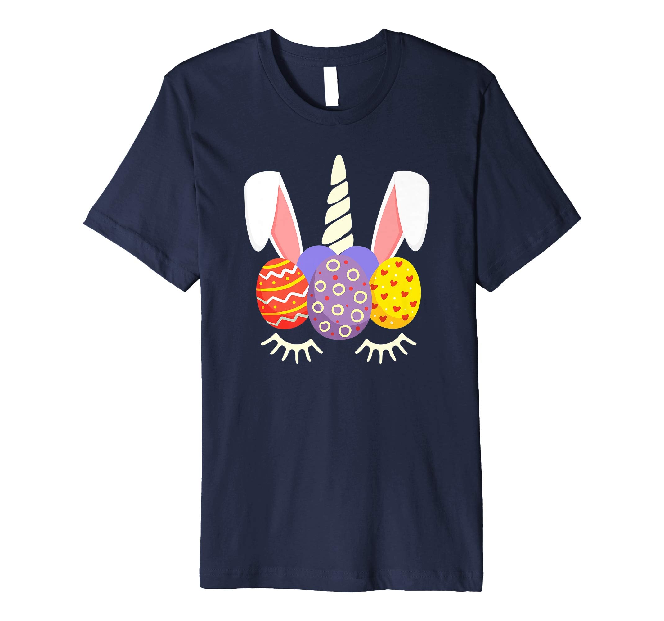 Unicorn Bunny Egg Hunt Happy Easter Kids Boys Girls T Shirt