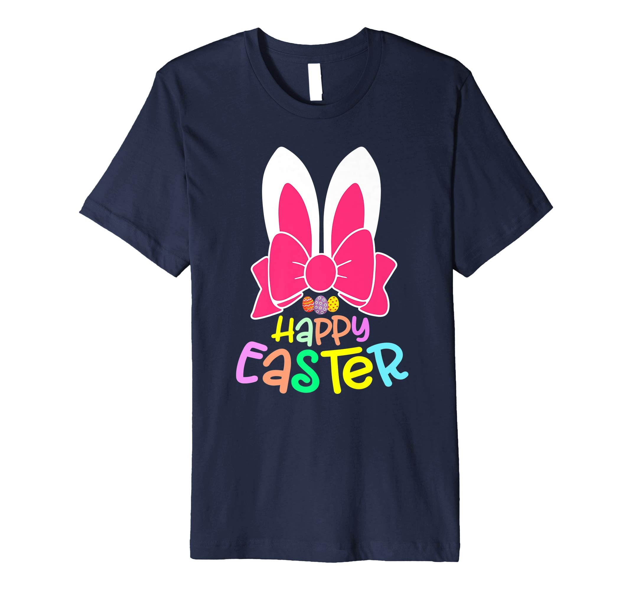 Bunny Ears Eggs Happy Easter Kids Boys Girls T Shirt Gift