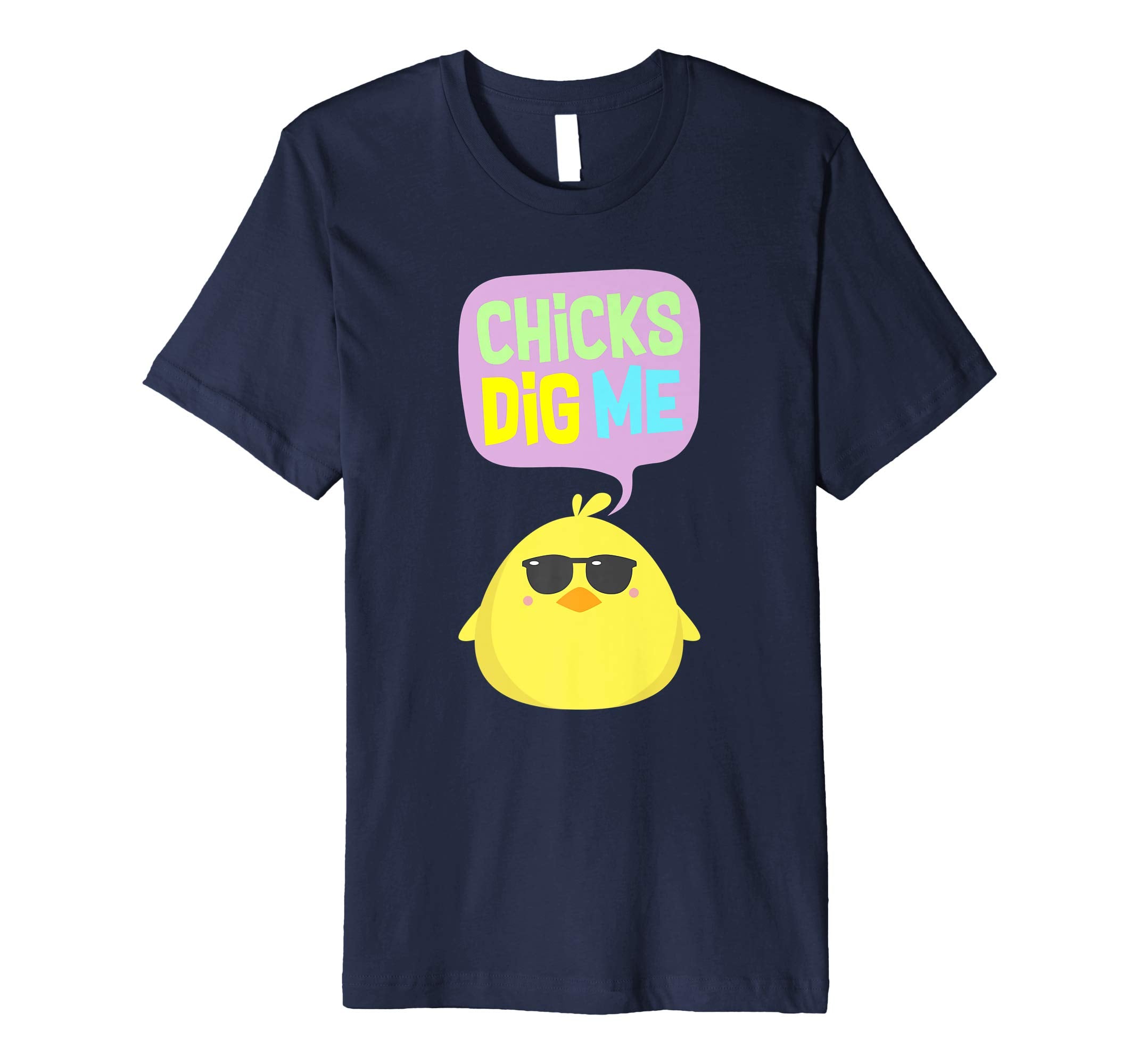 Chicks Dig Me Egg Hunt Happy Easter Kids Boys Girls T Shirt