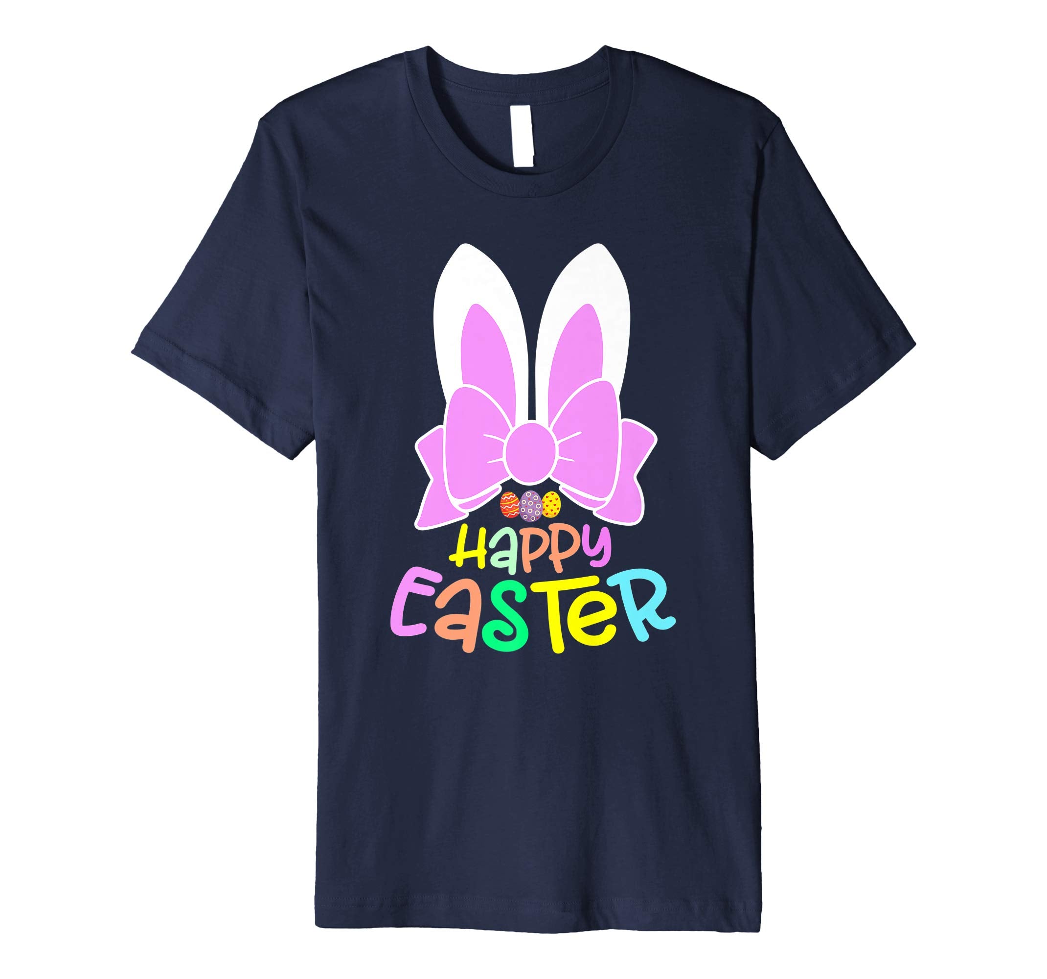 Bunny Ears Eggs Happy Easter Kids Boys Girls T Shirt Gift