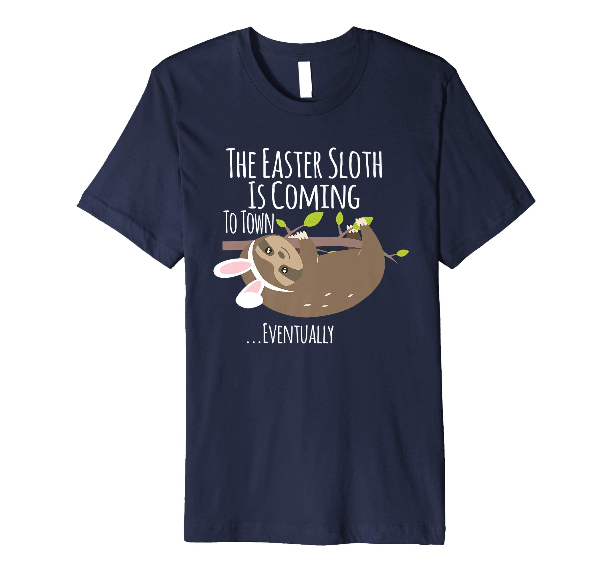 The Easter Sloth With Bunny Ears Funny T Shirt Easter Bunny