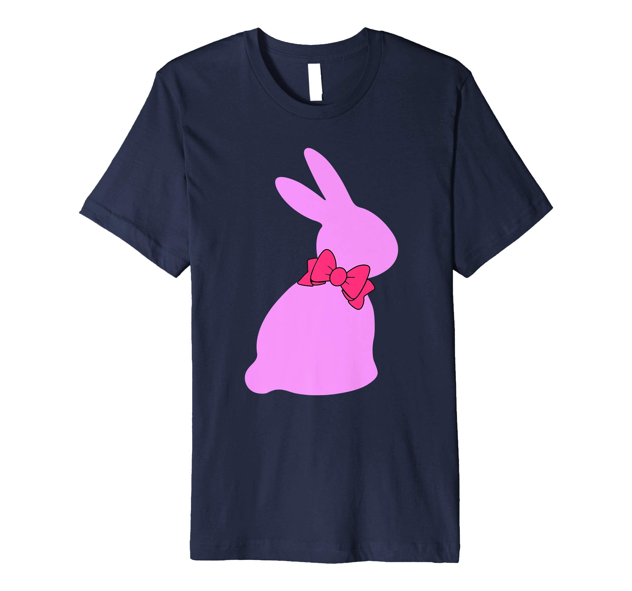 Happy Easter Bunny Silhouette Bow Boys Girls Kids T Shirt