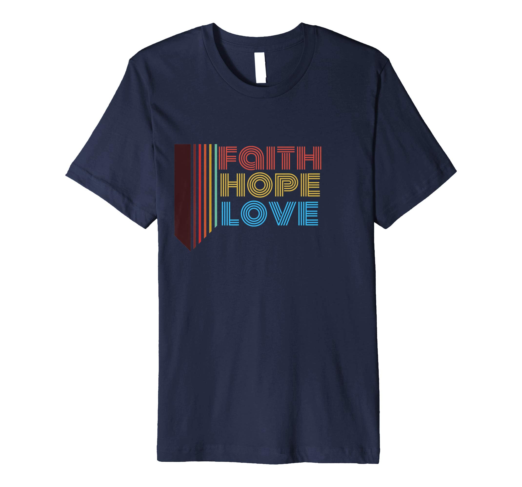 Faith Hope Love Shirt Men Women Youth Easter Vintage Retro