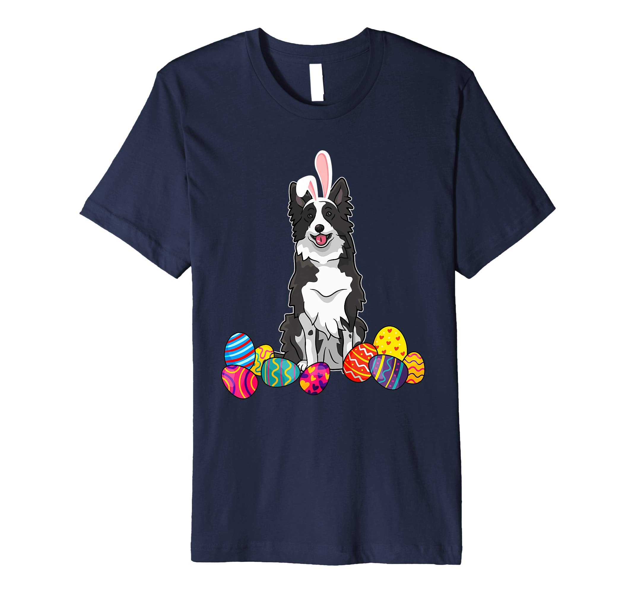Border Colie Bunny Ear With Egg Easter Easter Day Shirt