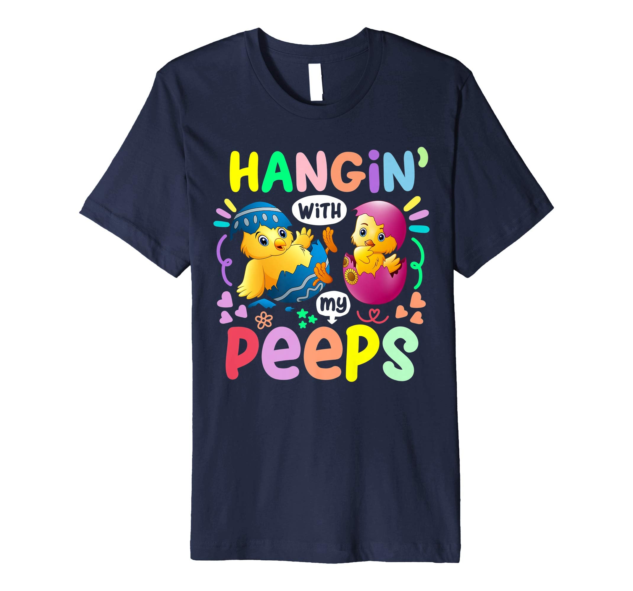Hanging With My Peeps Happy Easter Kids Boys Girls T Shirt