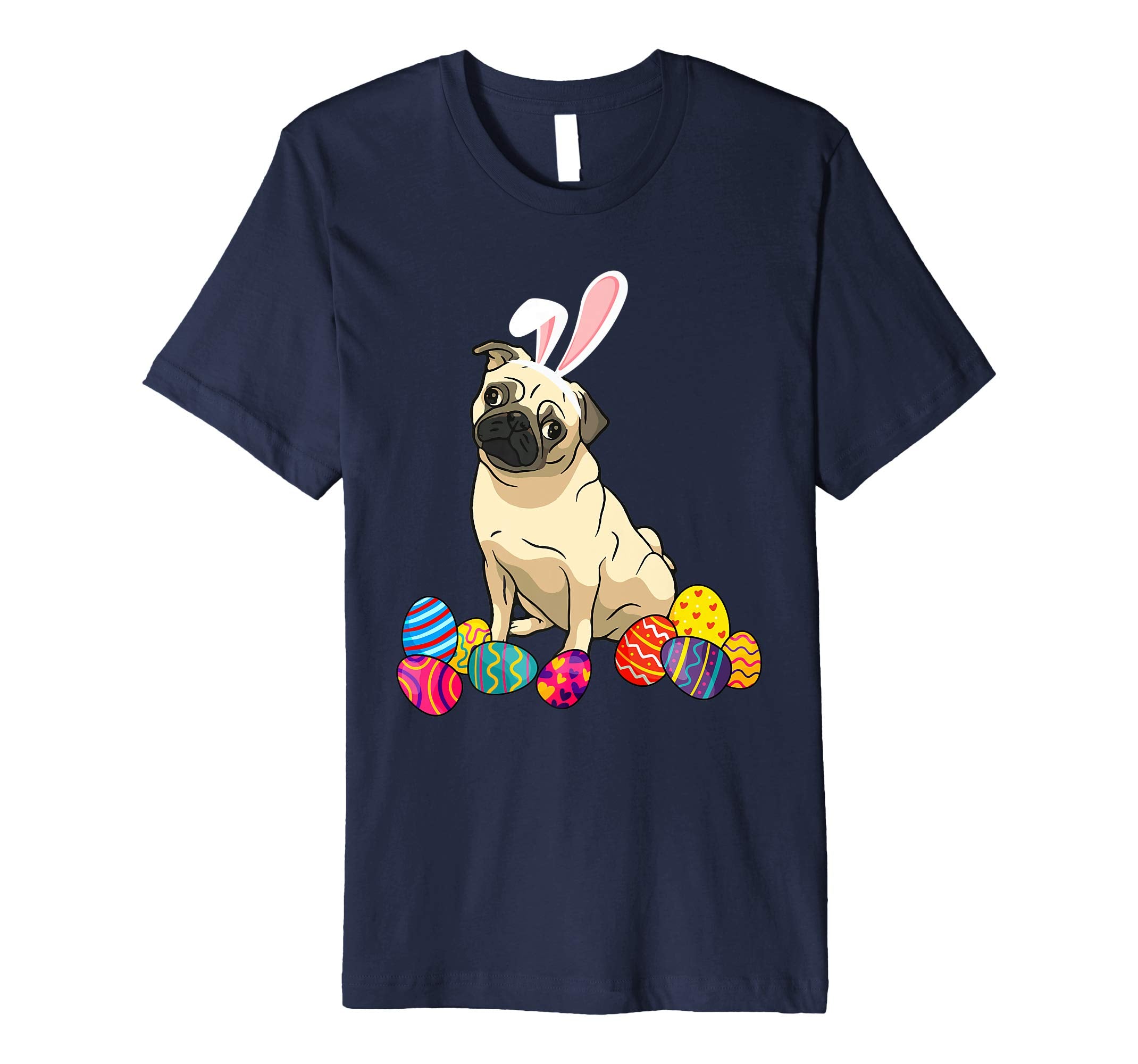 Pug Bunny Ear With Egg Easter Easter Day Shirt