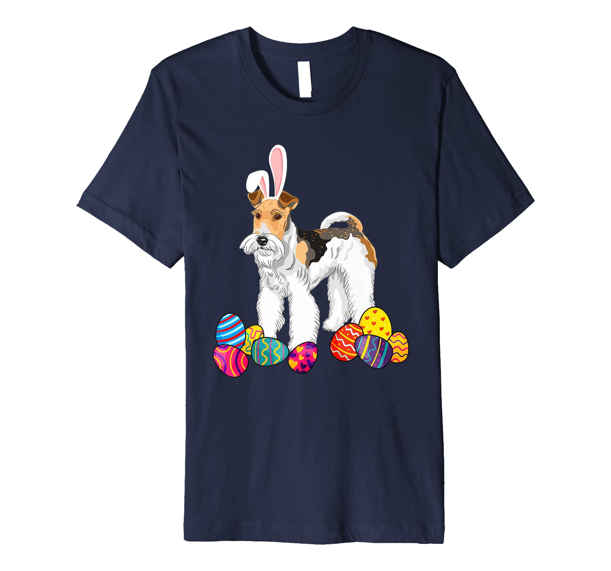 Wire Fox Terrier Bunny Ear With Egg Easter Easter Day Shirt