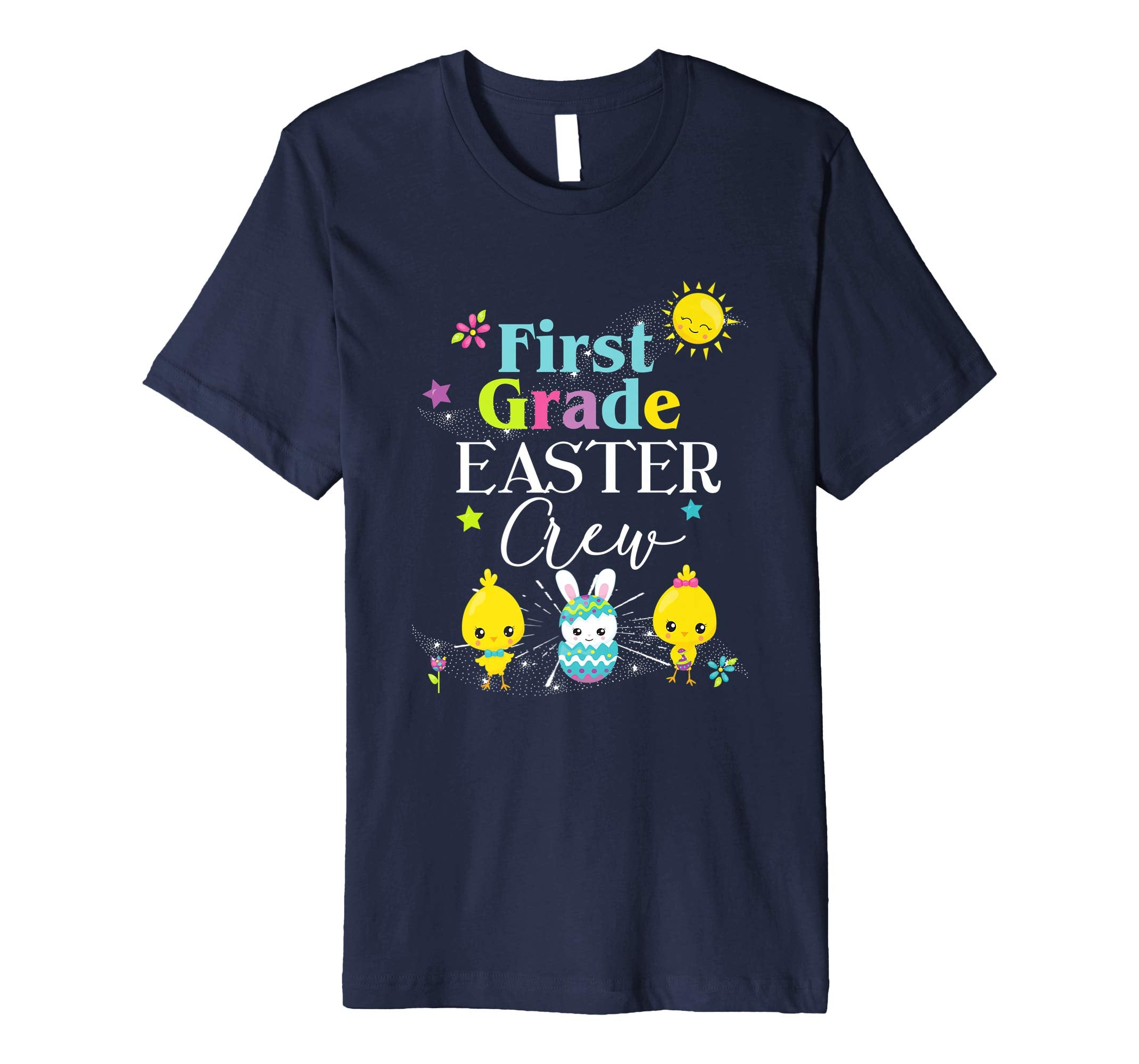 First Grade Teacher Student Easter School Shirt Cute Crew