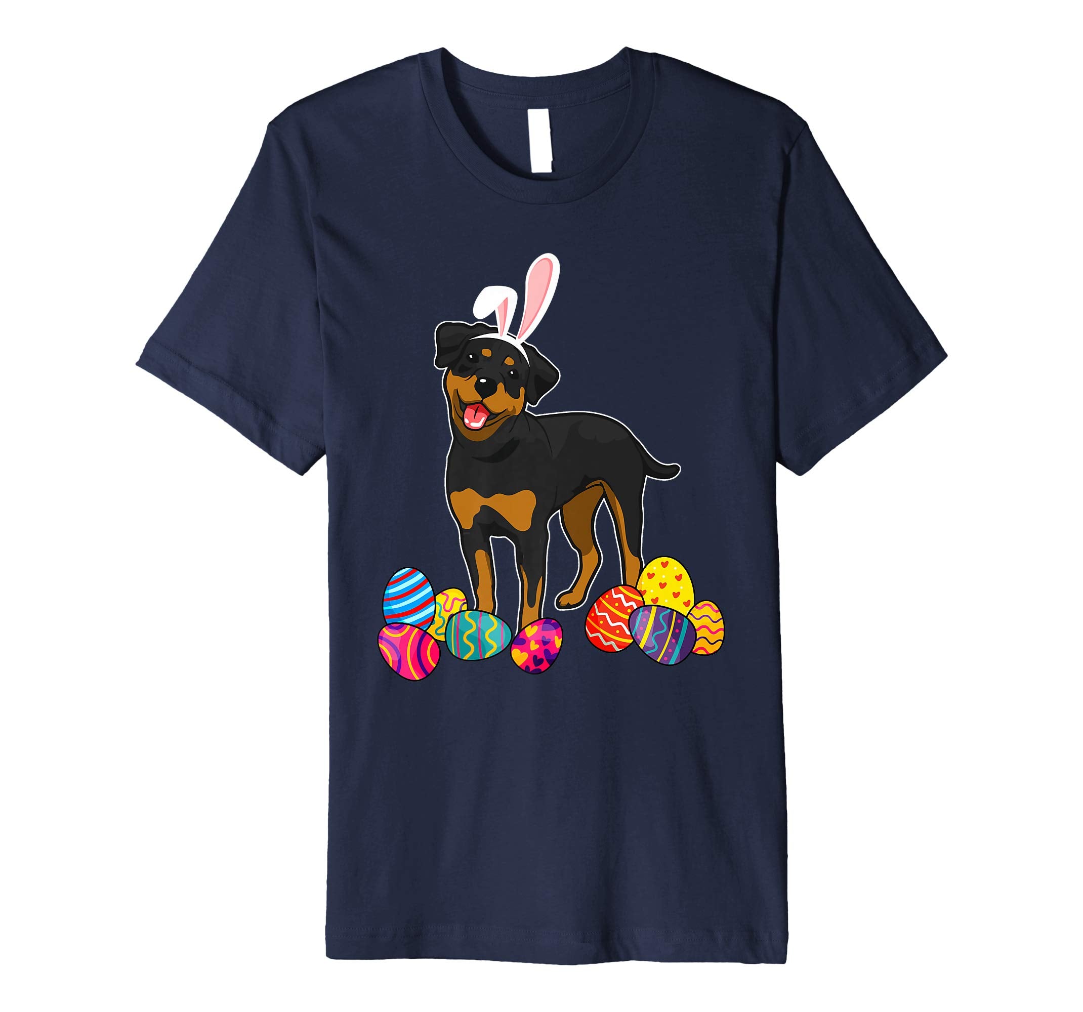 Rottweiler Bunny Ear With Egg Easter Easter Day Shirt
