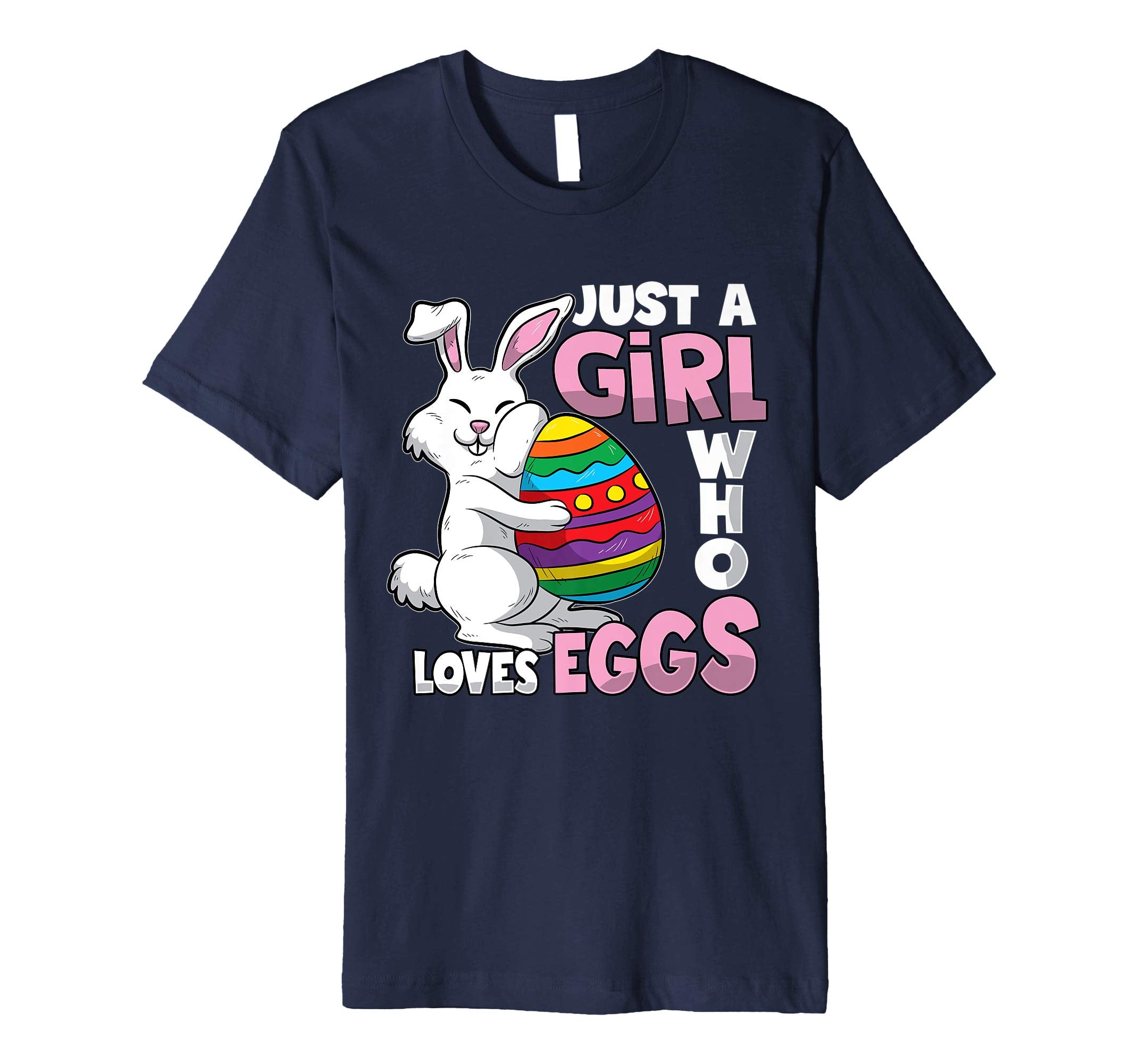 Egg Hunt Easter Girl T-shirt Cute Girls Teens Women Gift