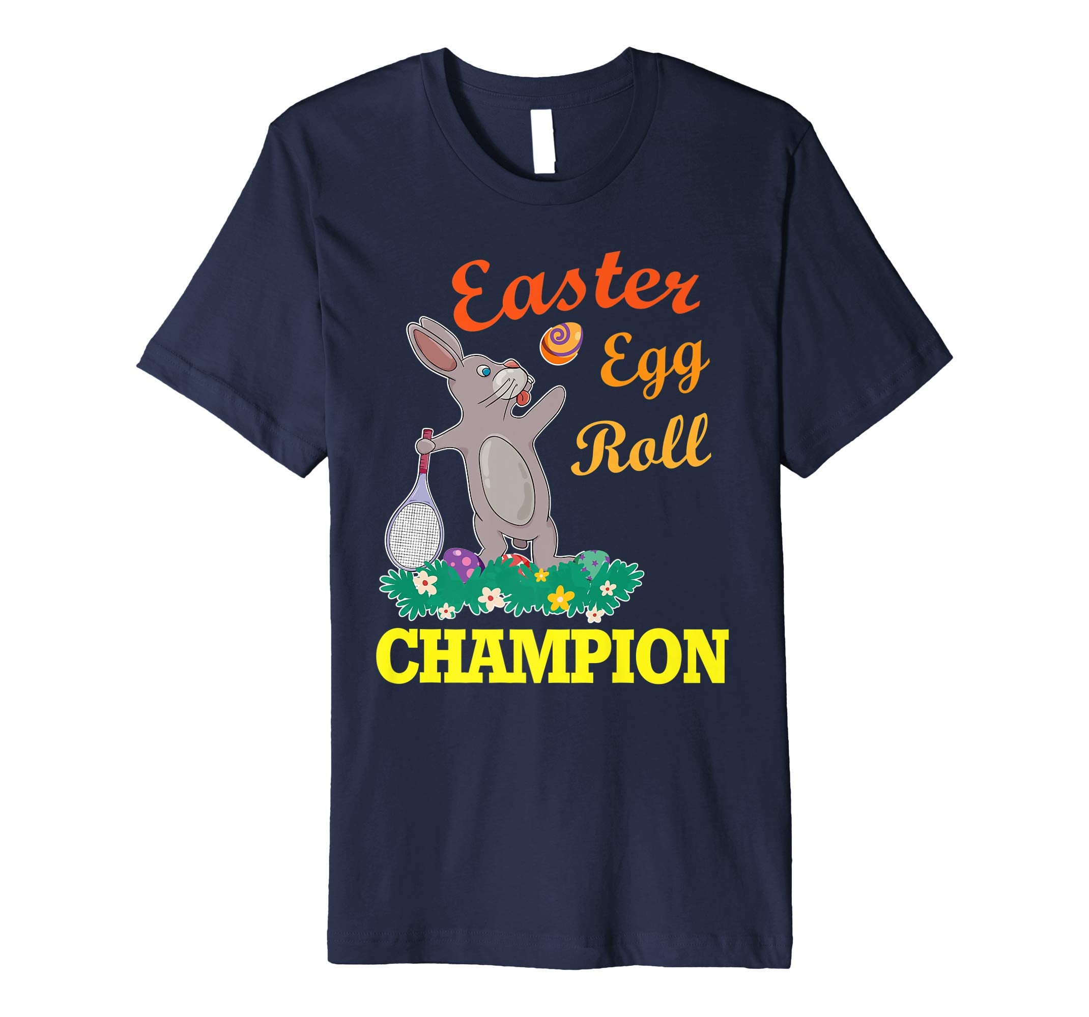 Bunny Rabbit Playing Tennis Easter Egg Roll Champion Shirt