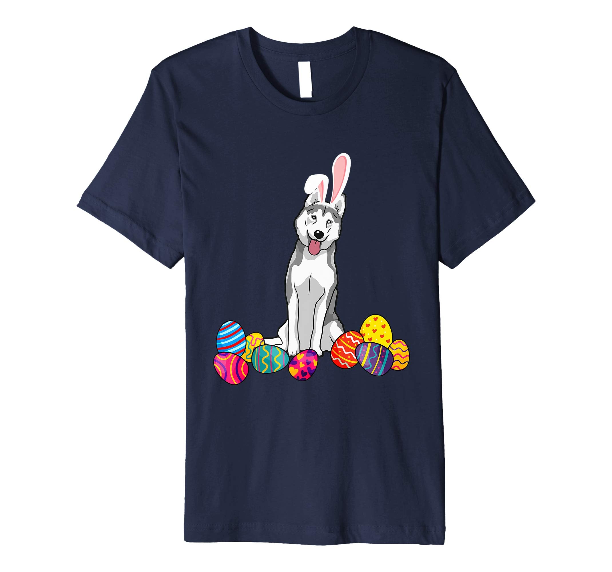 Husky Bunny Ear With Egg Easter Easter Day Shirt