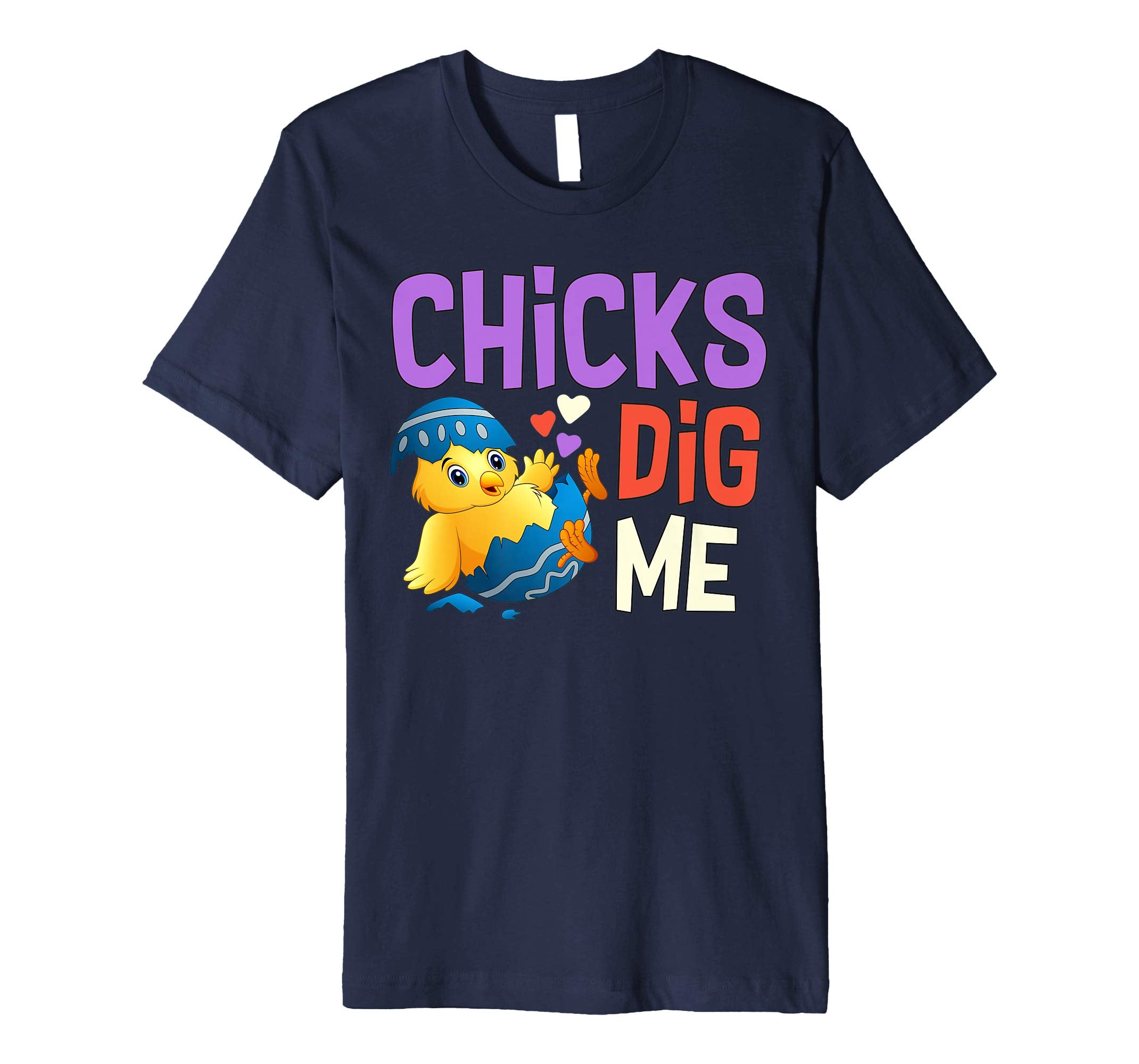 Chicks Dig Me Egg Hunt Happy Easter Kids Boys Girls T Shirt