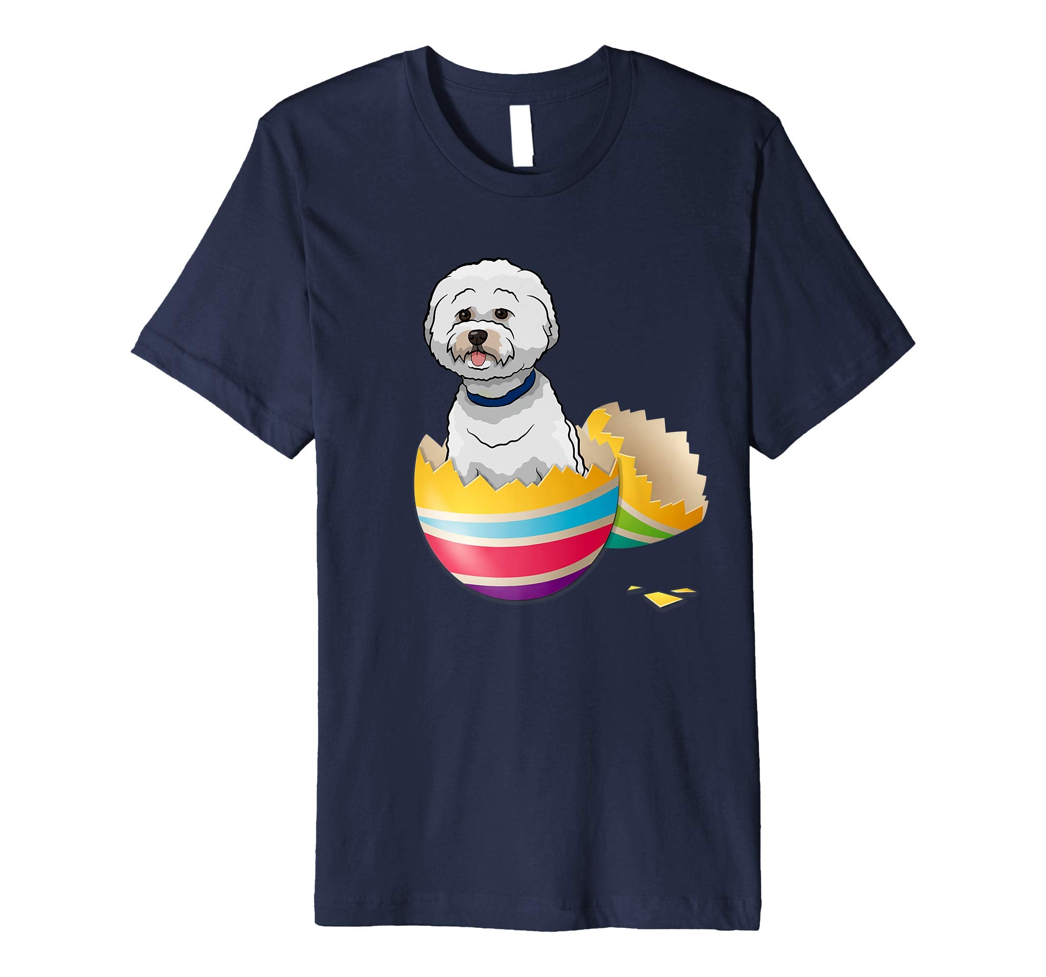 Bichons Frise Hatching From Easter Egg Easter Day Shirt