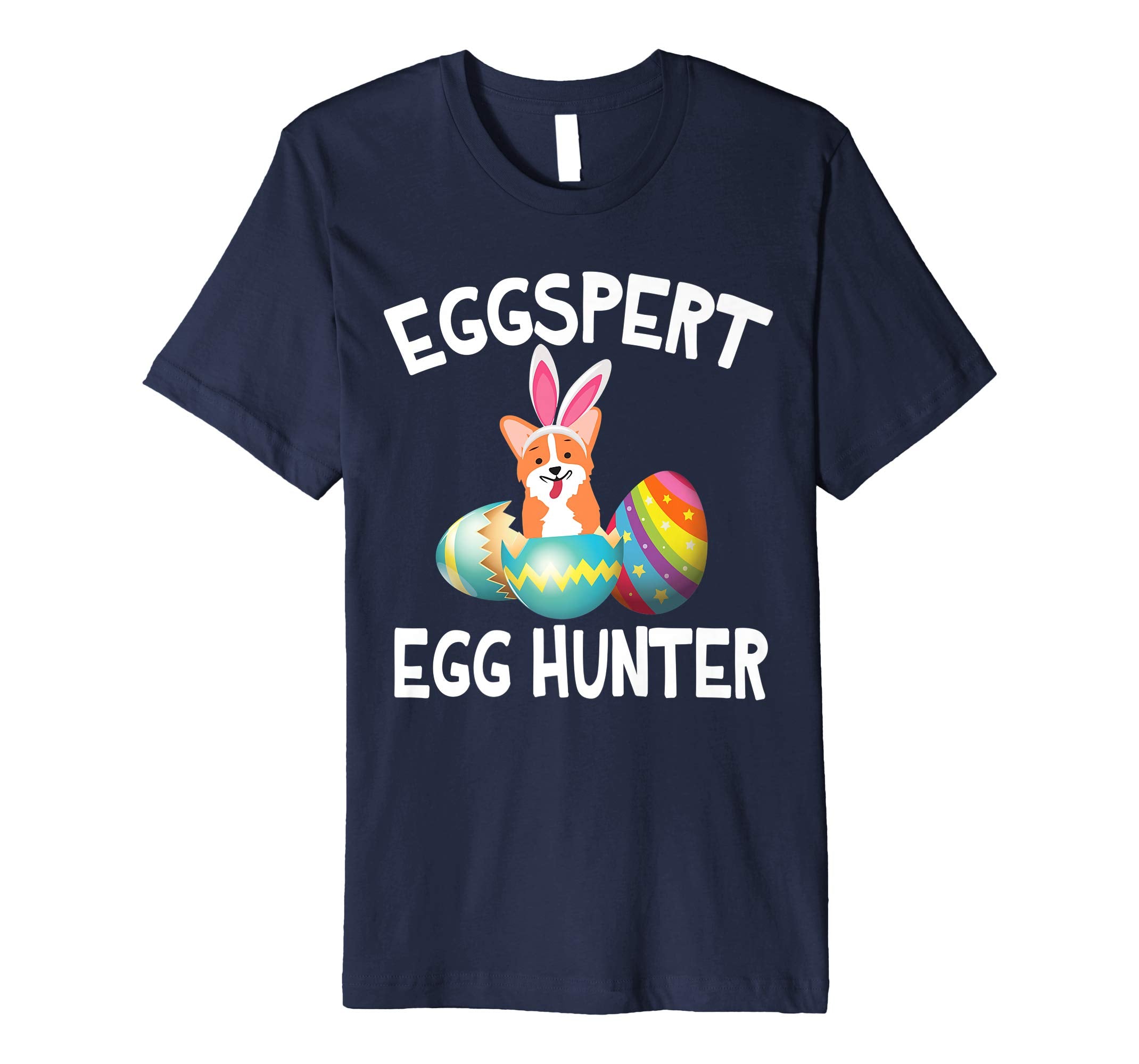 Corgi Bunny Dog Opening Easter Egg Eggspert Egg Hunter Shirt
