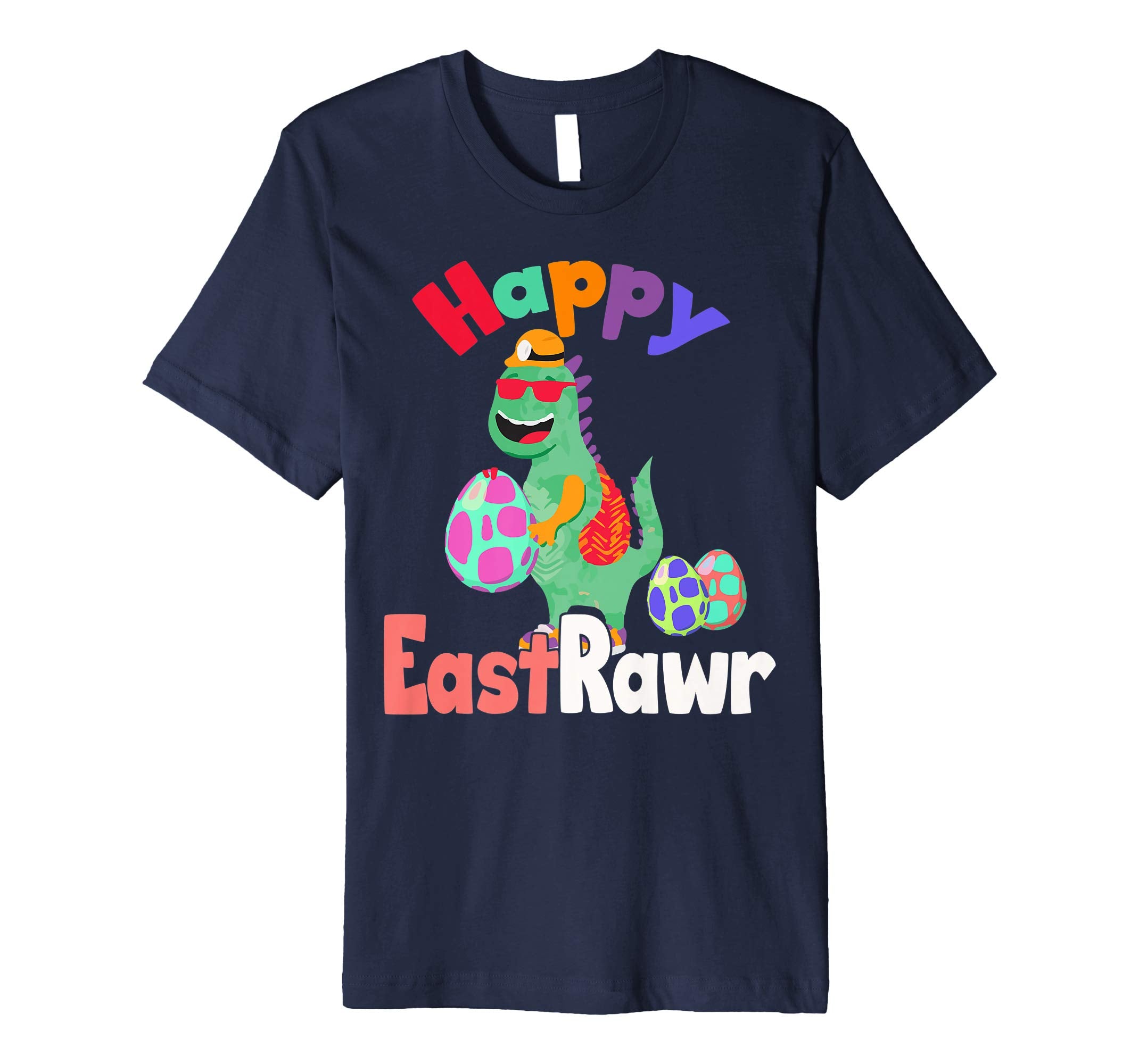 Happy Eastrawr T Rex Dinosaur Easter Bunny Egg Shirt Kids