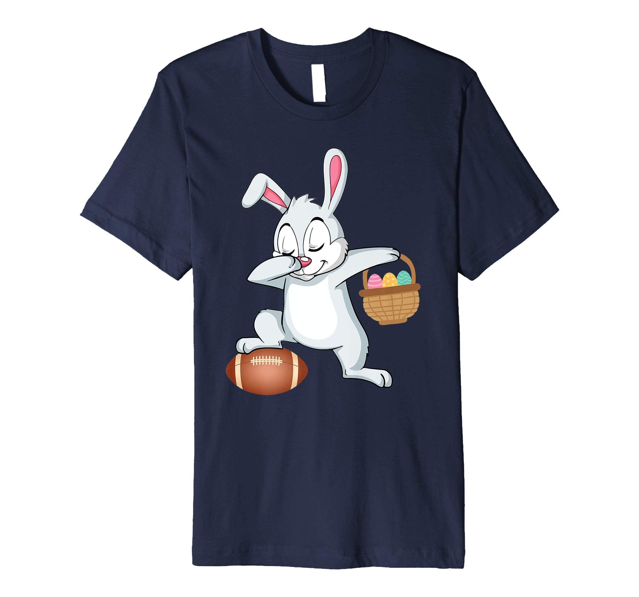 Bunny Rabbit With Easter Eggs Dabbing Playing Football Shirt