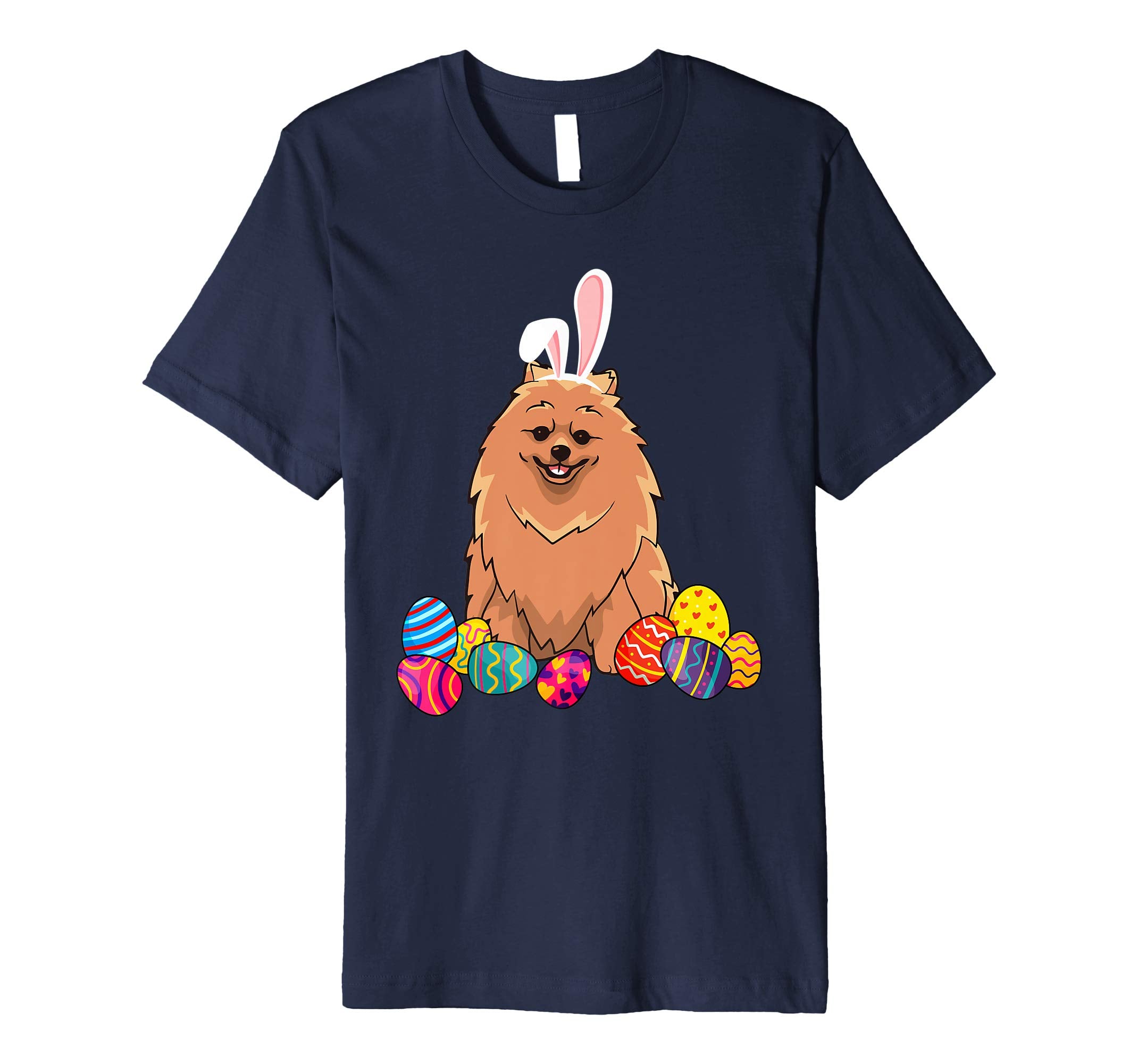Pomeranian Bunny Ear With Egg Easter Easter Day Shirt