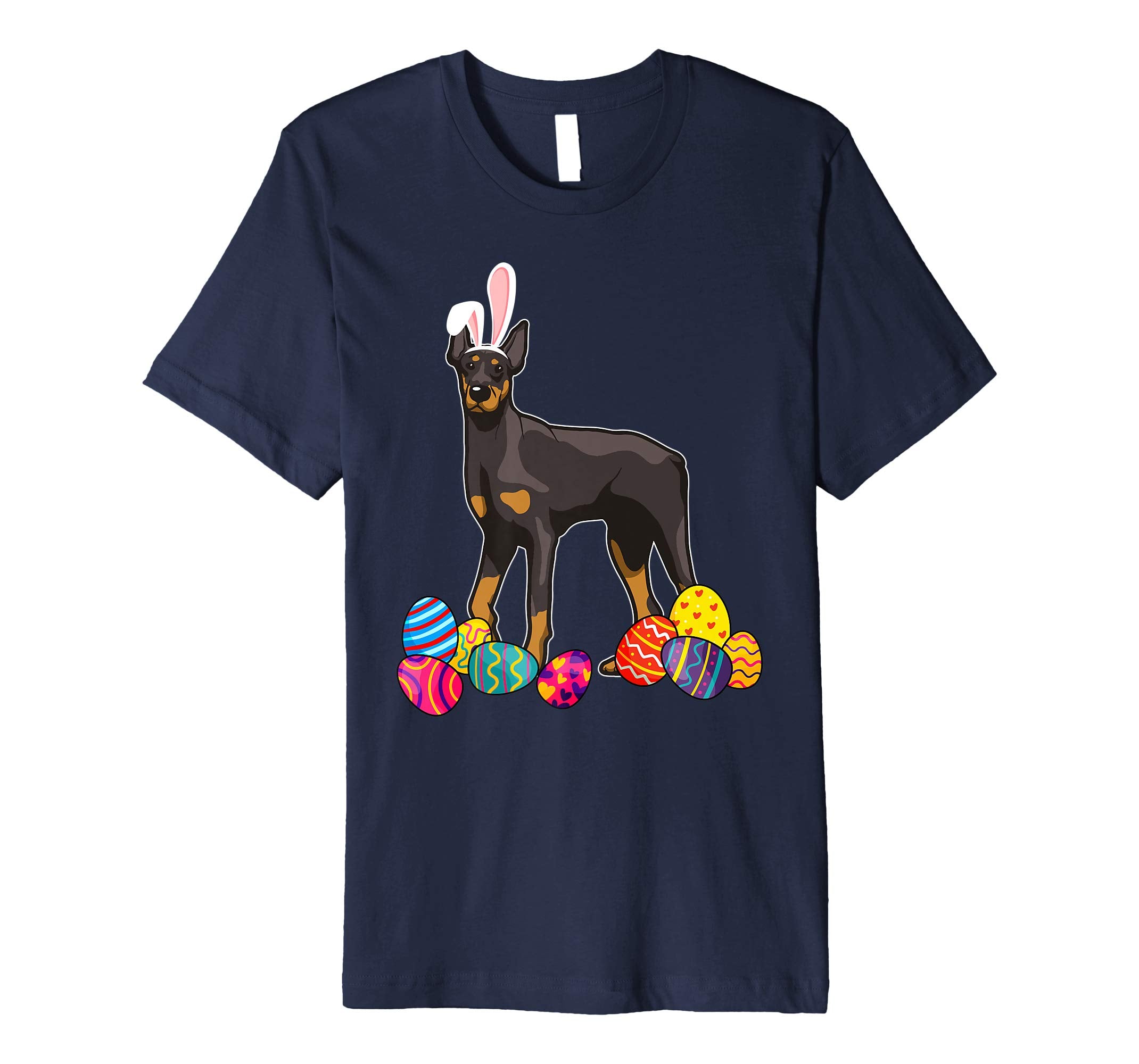 Doberman Bunny Ear With Egg Easter Easter Day Shirt
