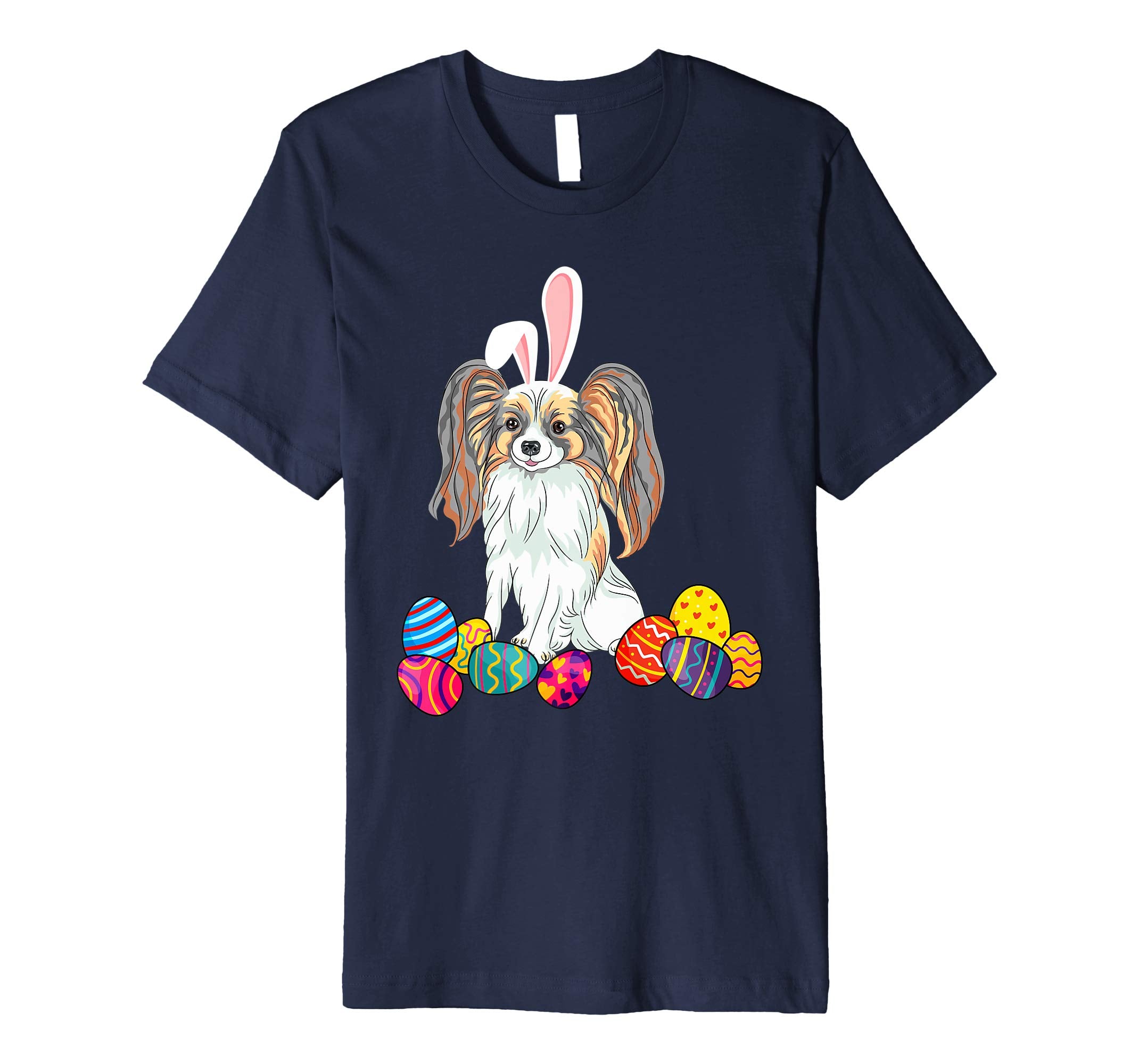 Papillon Bunny Ear With Egg Easter Easter Day Shirt