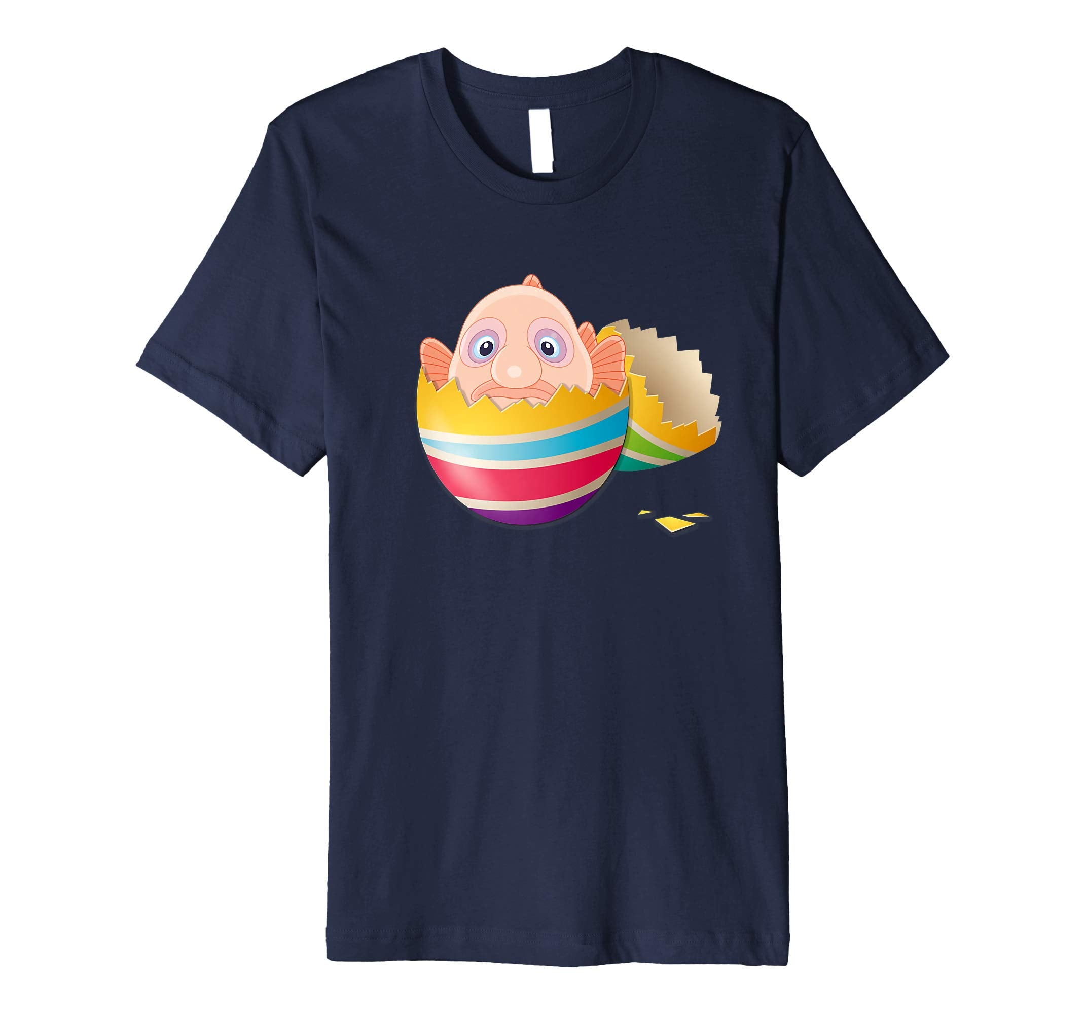 Baby Blob Fish Hatching From Easter Egg Easter Day Shirt