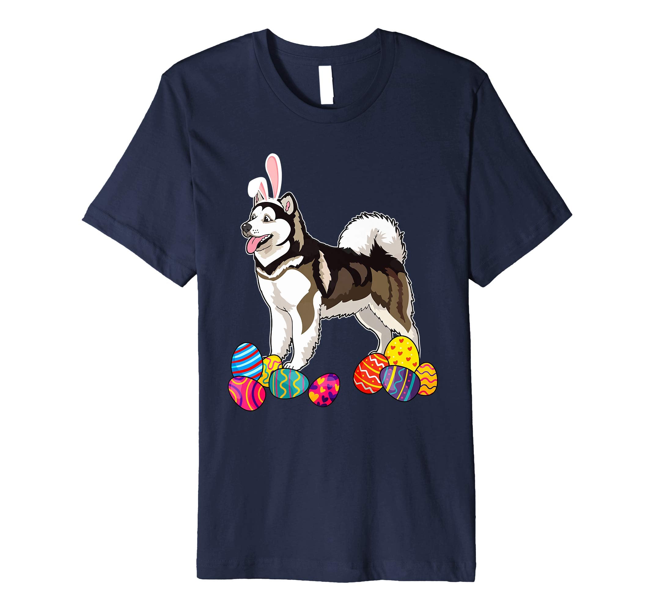 Alaskan Malamute Bunny Ear With Egg Easter Easter Day Shirt