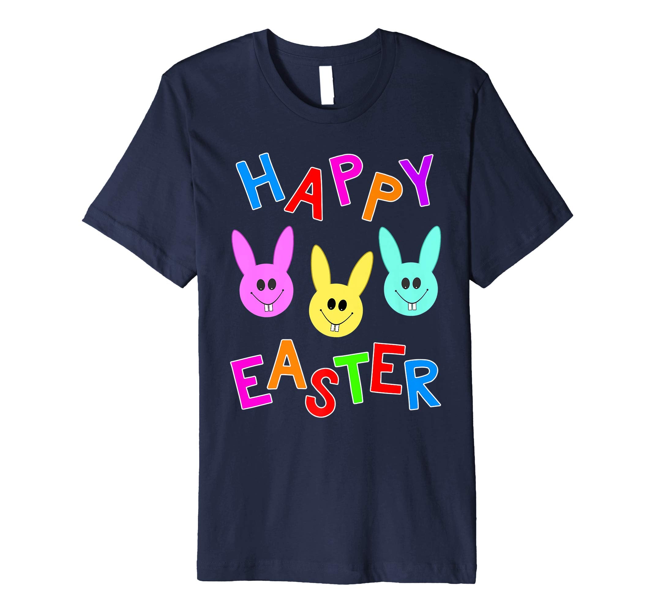 Happy Easter T shirt Cute Bunnies Colorful Bunny Boys Girls
