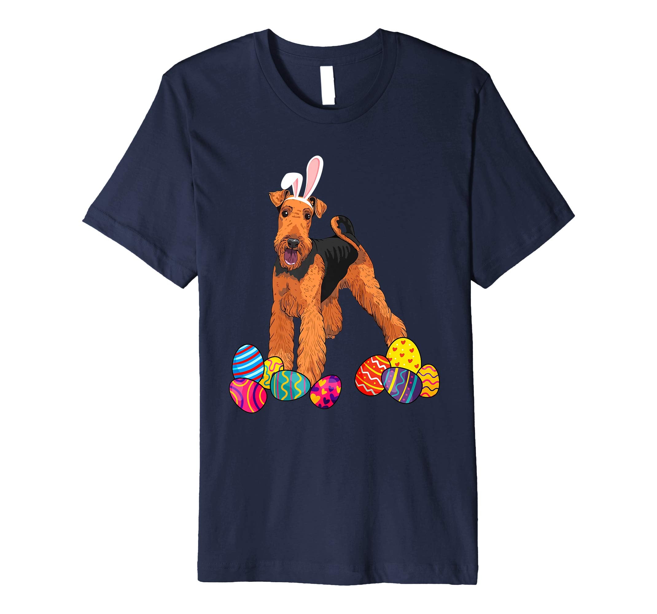 Airedale Terrier Bunny Ear With Egg Easter Easter Day Shirt