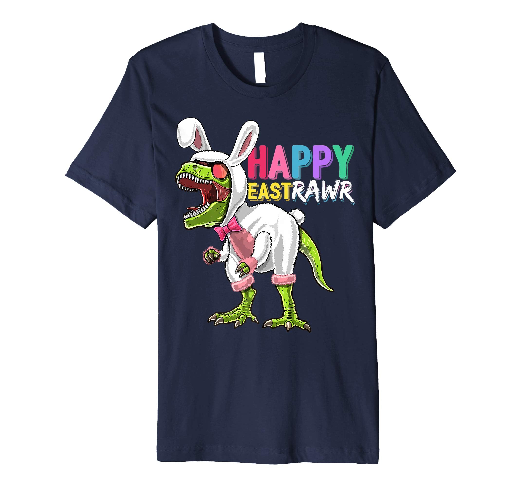 Happy Eastrawr T Rex Dinosaur Easter Bunny Costume Shirt Kid