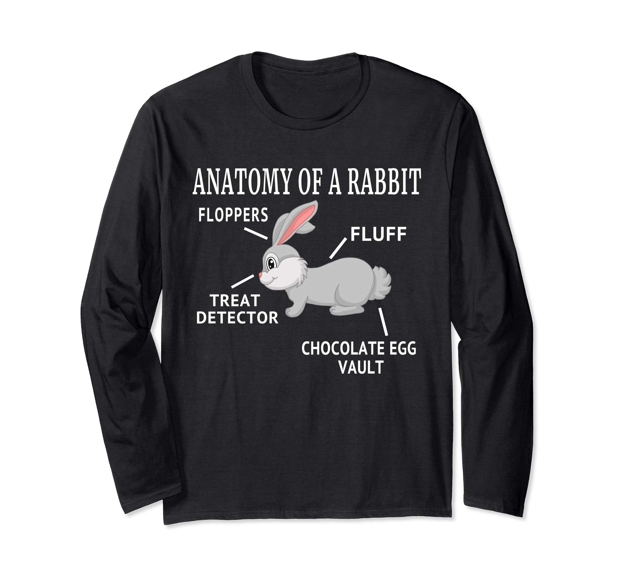 Anatomy of a Rabbit Easter Bunny Long Sleeve Shirt