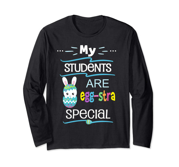 Easter Teacher Longsleeve Shirt Funny Eggstra Students