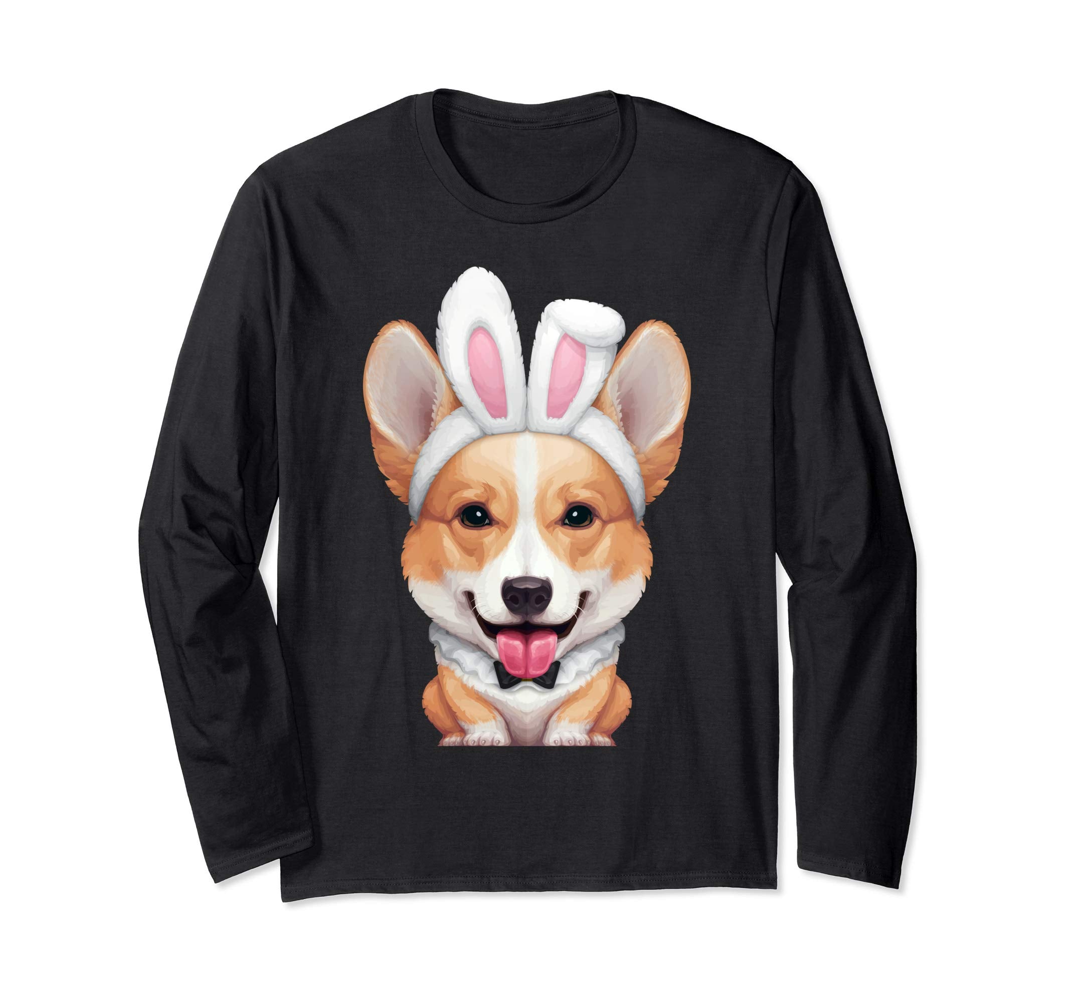 Welsh Corgi in the Easter Bunny Costume Long Sleeve T-Shirt