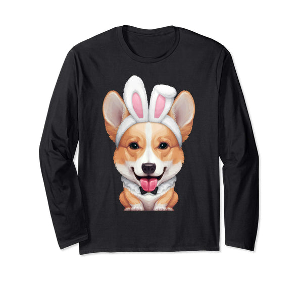 Welsh Corgi in the Easter Bunny Costume Long Sleeve T-Shirt