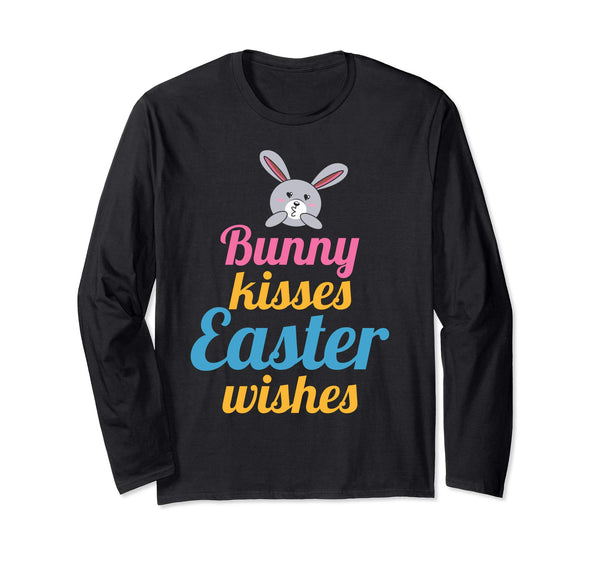 Bunny Kisses Easter Wishes Sunday Egg Hunt Hiding T Shirt