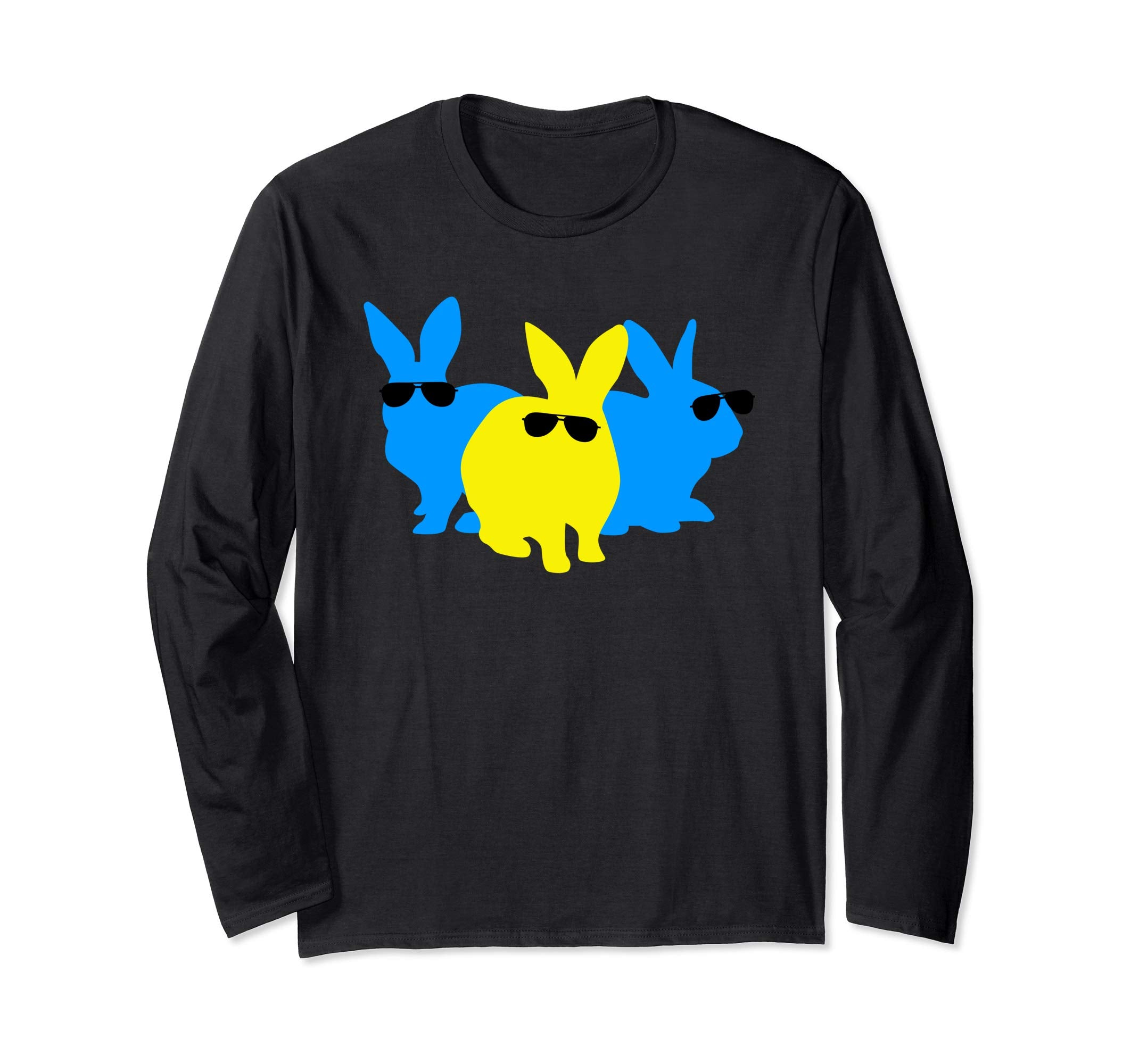 Cute Trio Easter Bunnies In Shades Long sleeve T Shirt Egg