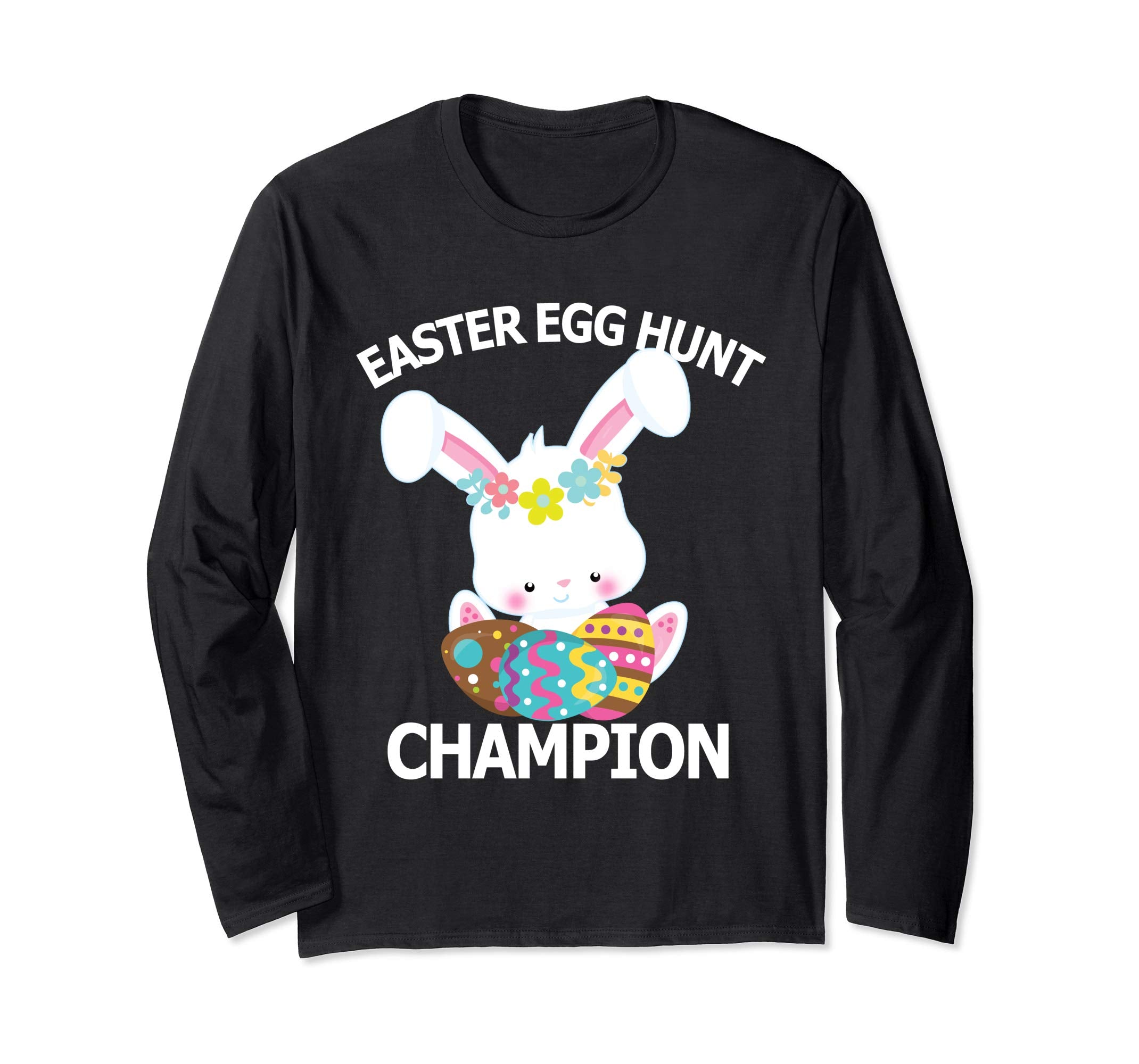 Easter Egg Hunt Champion Shirt Cute Bunny Long Sleeve