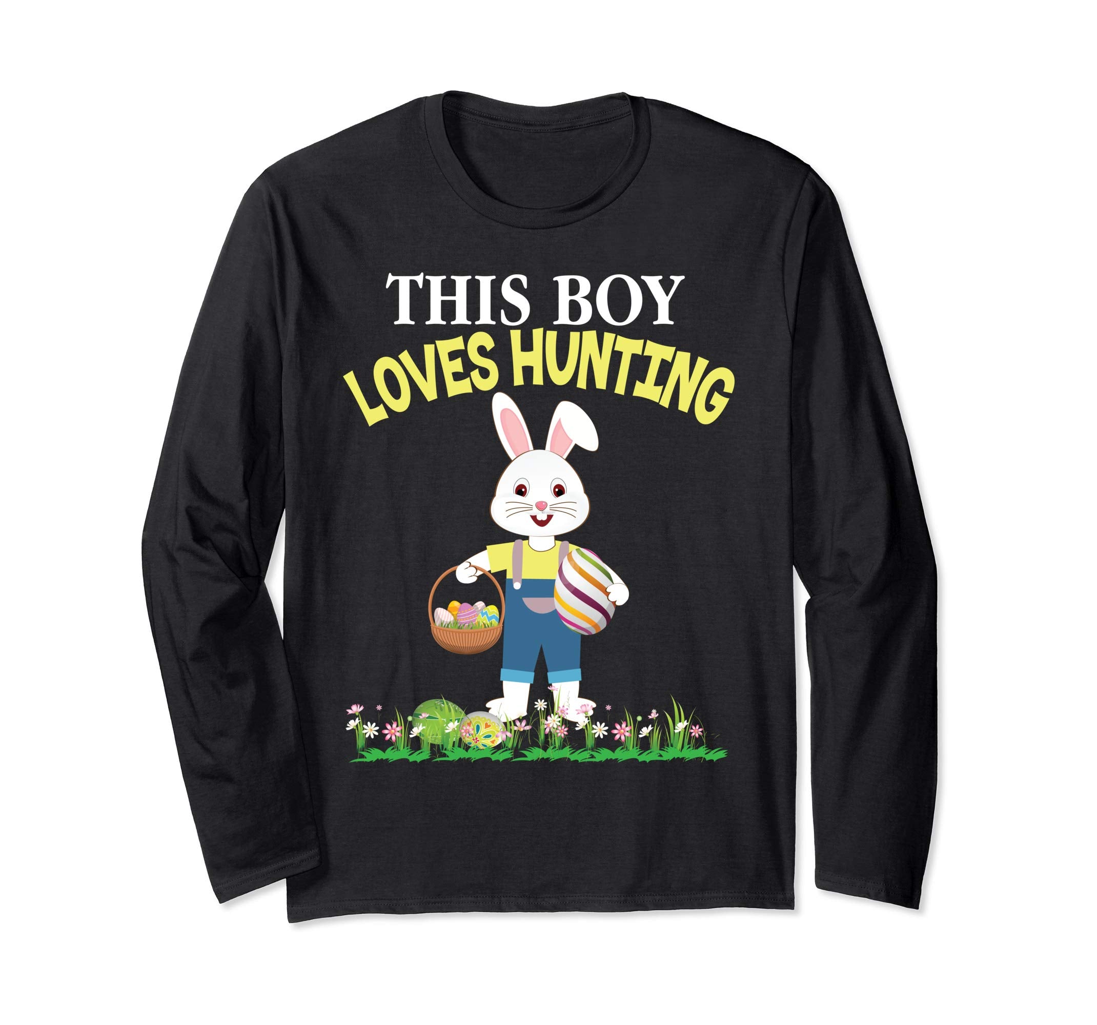 This Boy Loves Eggs Hunting Bunny Easter Day T-Shirt