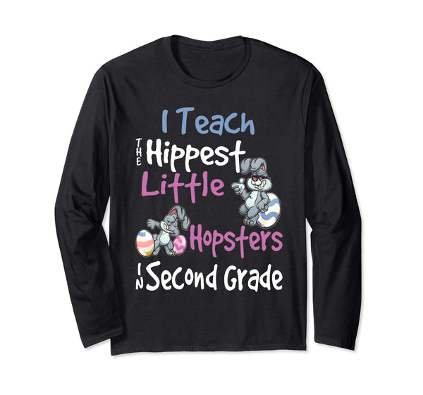Easter 2nd Grade Teacher Shirt Gift Easter Long Sleeve Shirt