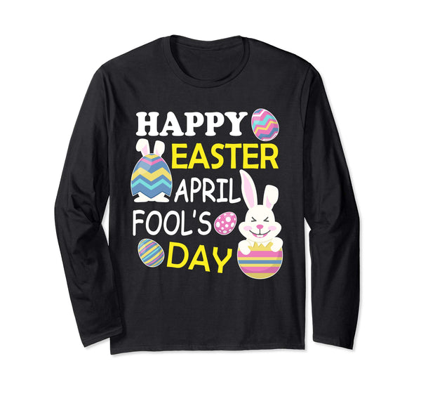 Bunny Face &amp; Easter Eggs Happy Easter April Fool's Day Shirt