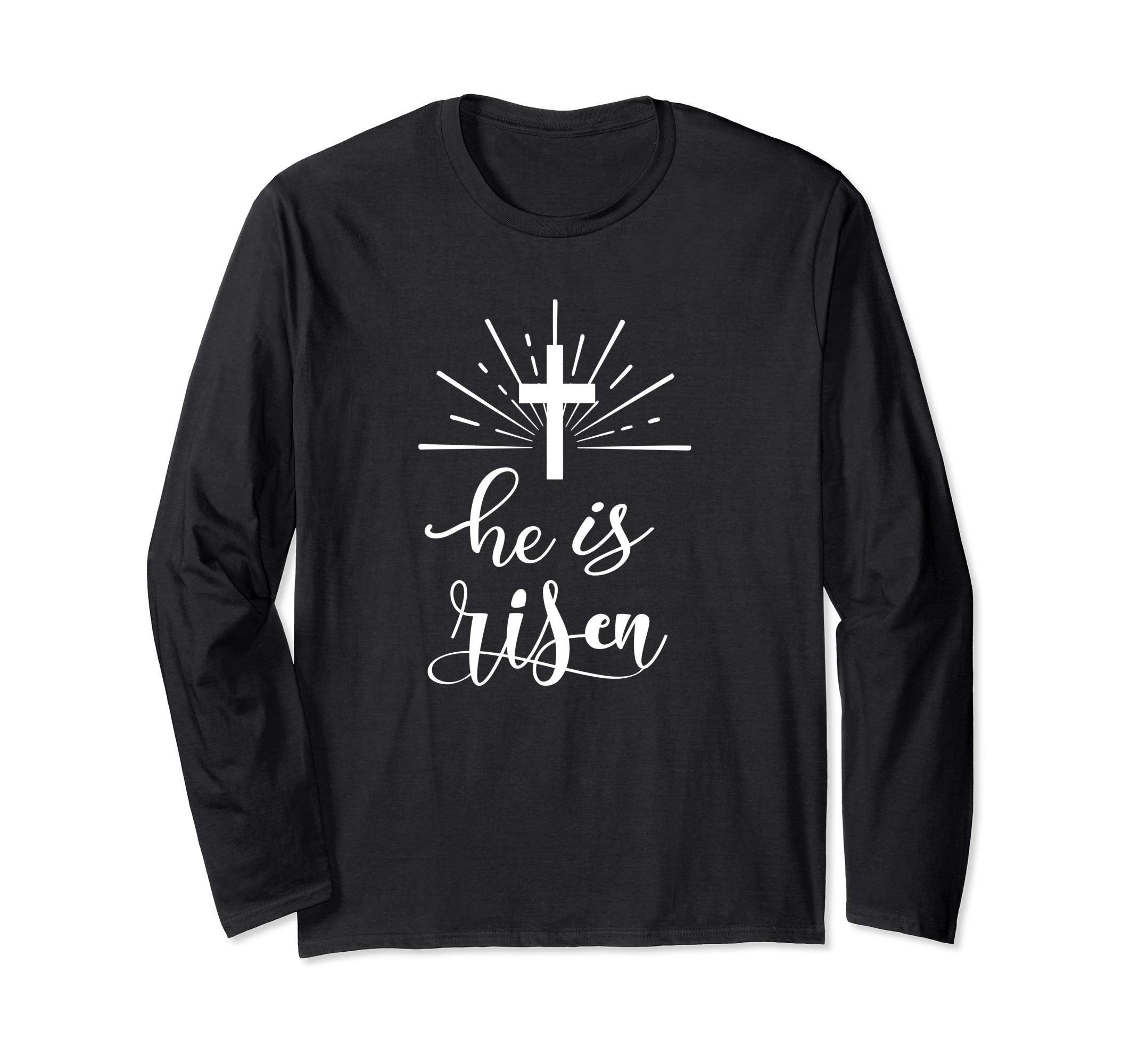 Easter Christian Longsleeve Shirt-Resurrection He Is Risen